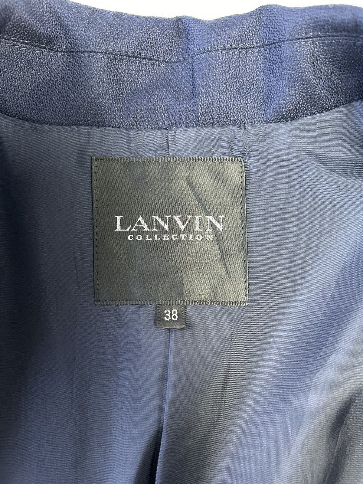 Designer × Lanvin LANVIN NAVY BLUE STYLE BLAZER JACKET Size S / US 4 / IT 40 - 4 Thumbnail