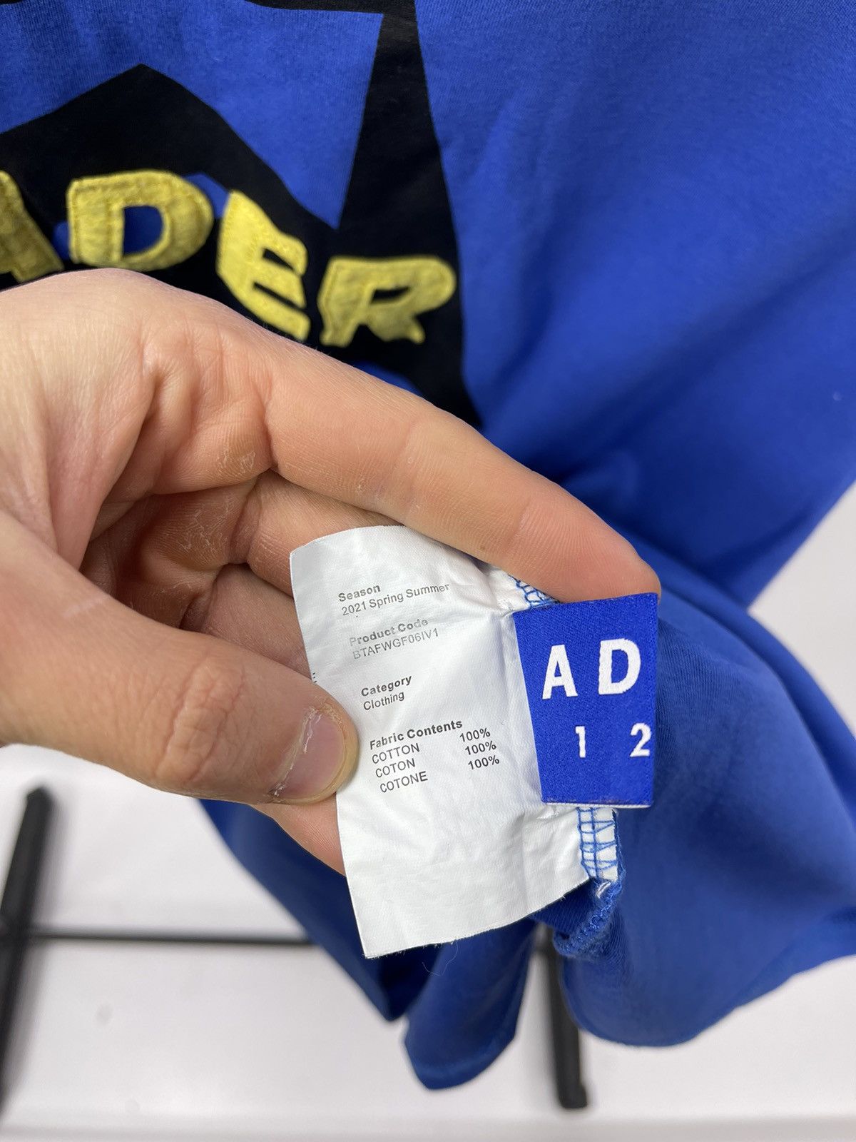 Ader Error Ader Error Central Logo T-Shirt Blue Size A1 Summer 2021 Size US L / EU 52-54 / 3 - 6 Thumbnail
