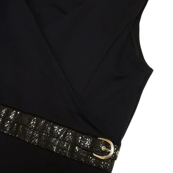 Armani Exchange A/X Armani Exchange Tank Dress Sequin Waist Navy Blue Women' Size L / US 10 / IT 46 - 13 Thumbnail