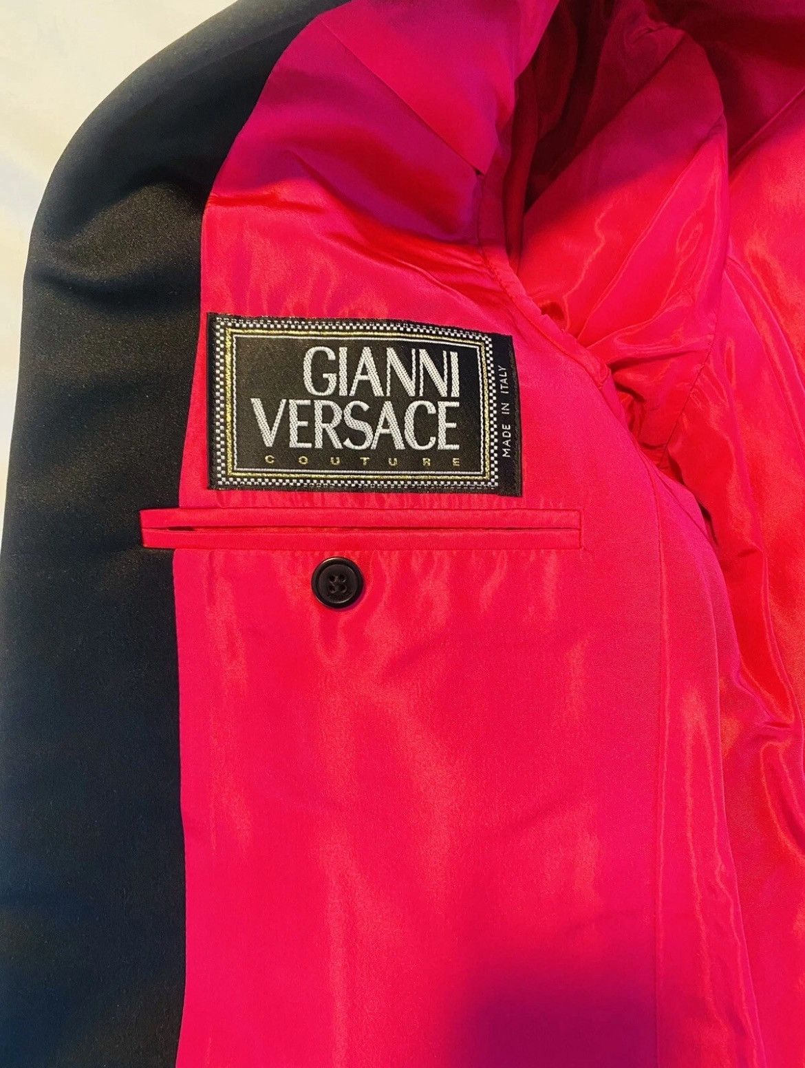 Versace Gianni Versace black and pink Tuxedo Size 48R - 6 Thumbnail