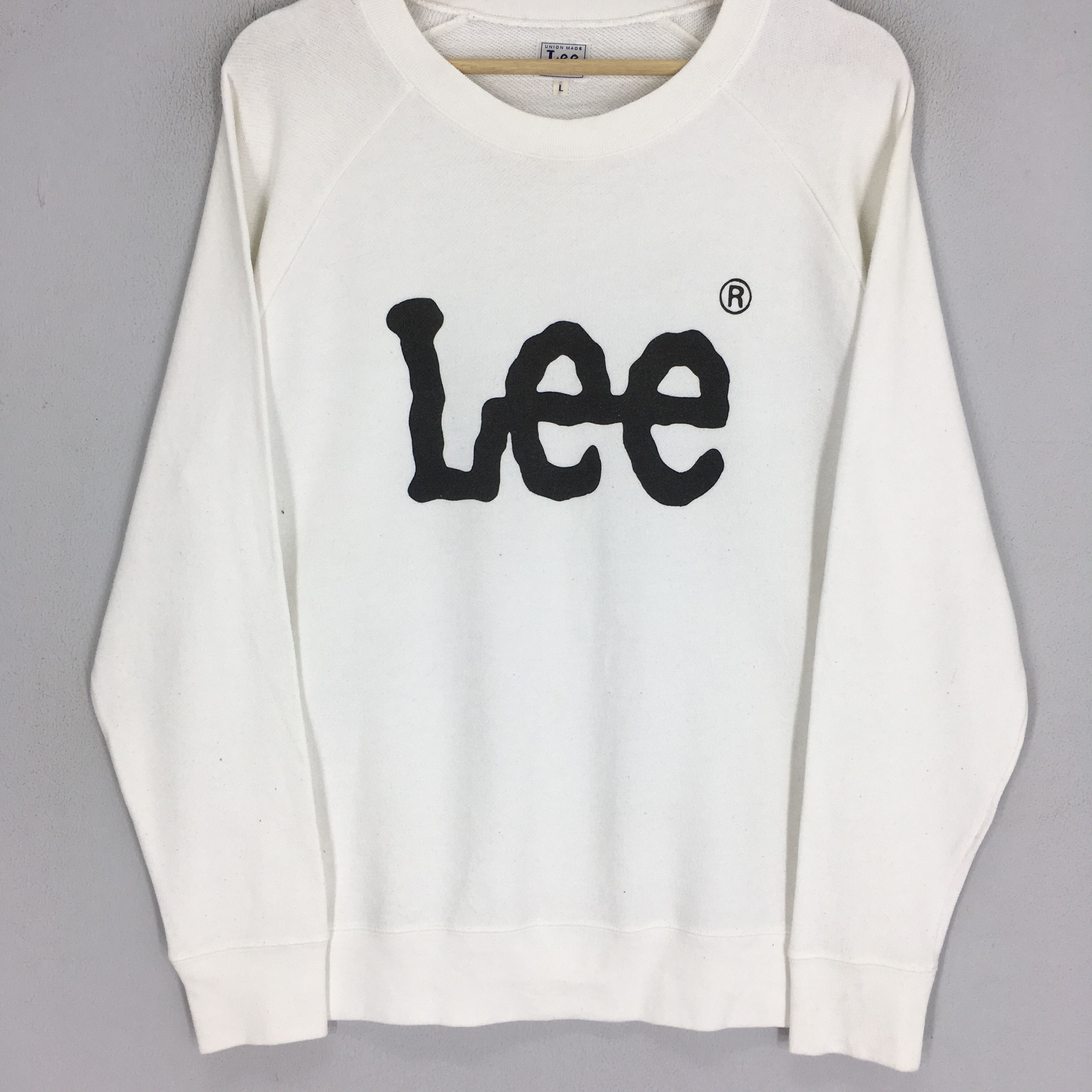 Lee Vintage 90's Lee Usa White Sweatshirt - 143 Size US L / EU 52-54 / 3 - 5 Thumbnail