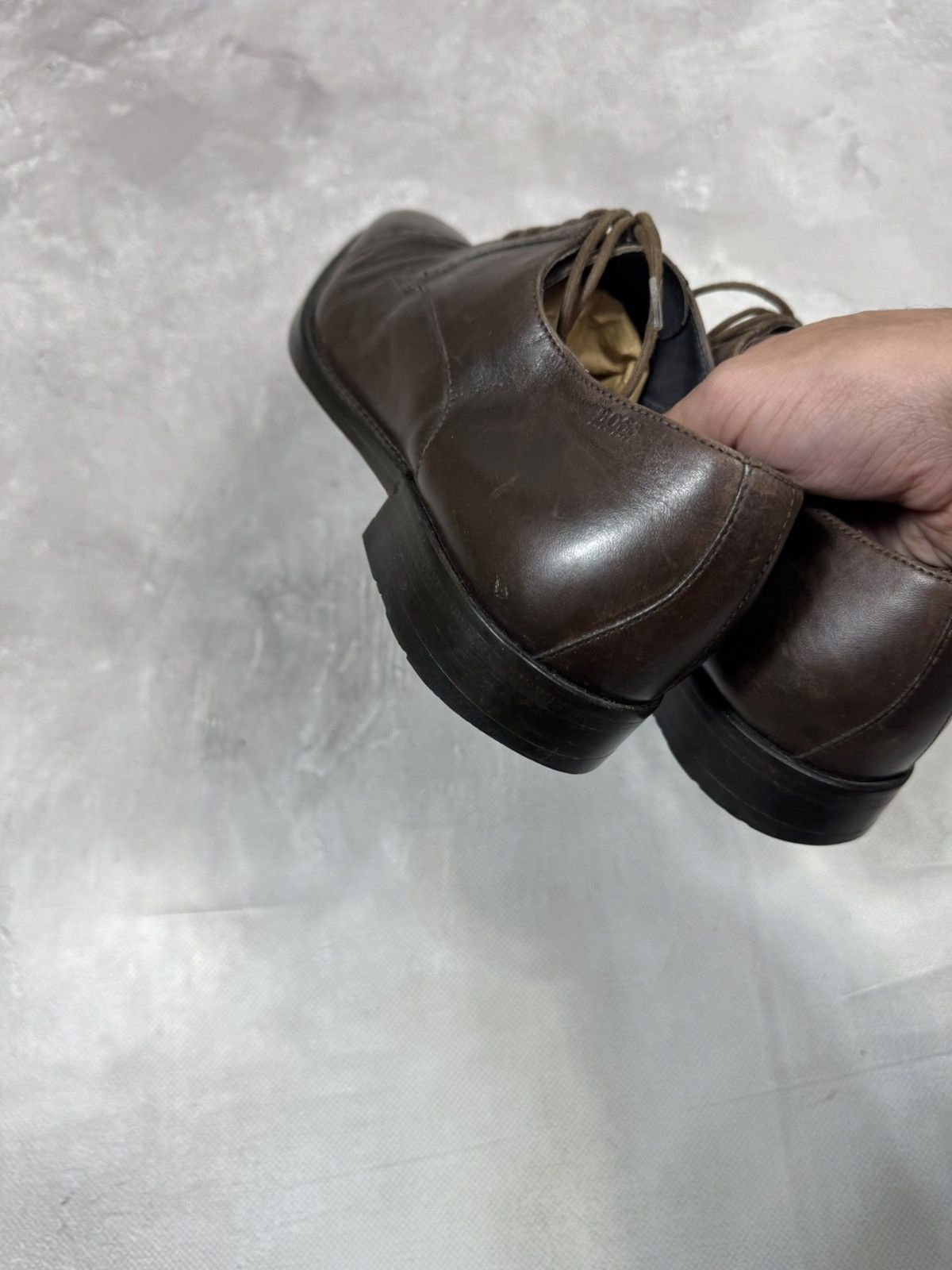 Hugo Boss Vintage Hugo Boss Brown Leather Shoes Size US 7 / EU 40 - 8 Thumbnail