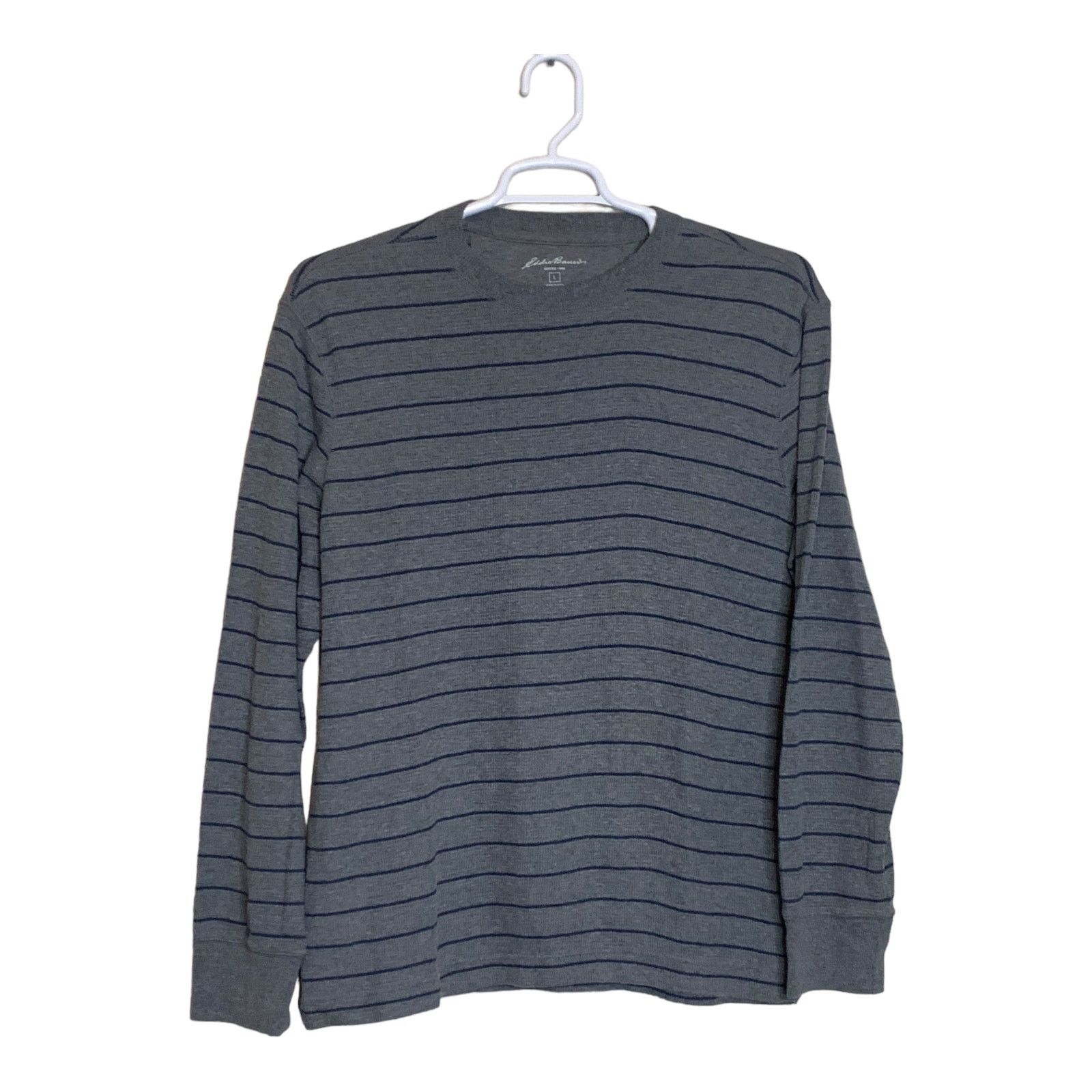 Eddie Bauer Eddie Bauer men gray crew neck striped sweatshirt size Large Size US L / EU 52-54 / 3 - 1 Thumbnail