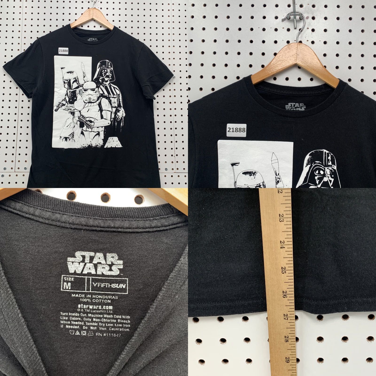 Star Wars VINTAGE Star Wars Graphic T-Shirt Black Darth Vader Stormtrooper Adult Medium Movie Size US M / EU 48-50 / 2 - 8 Thumbnail
