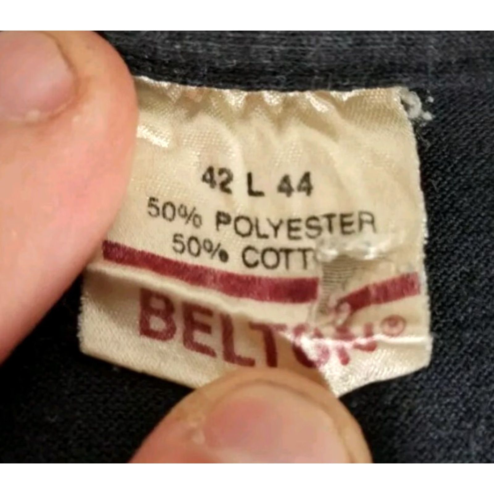 Vintage Vintage Belton USA Made Single Stitch Nashville Music Tee Shirt Size L Crew Neck Short Sleeve Black Cotton Polyester Logo Men Baseline: Music Size US L / EU 52-54 / 3 - 6 Thumbnail