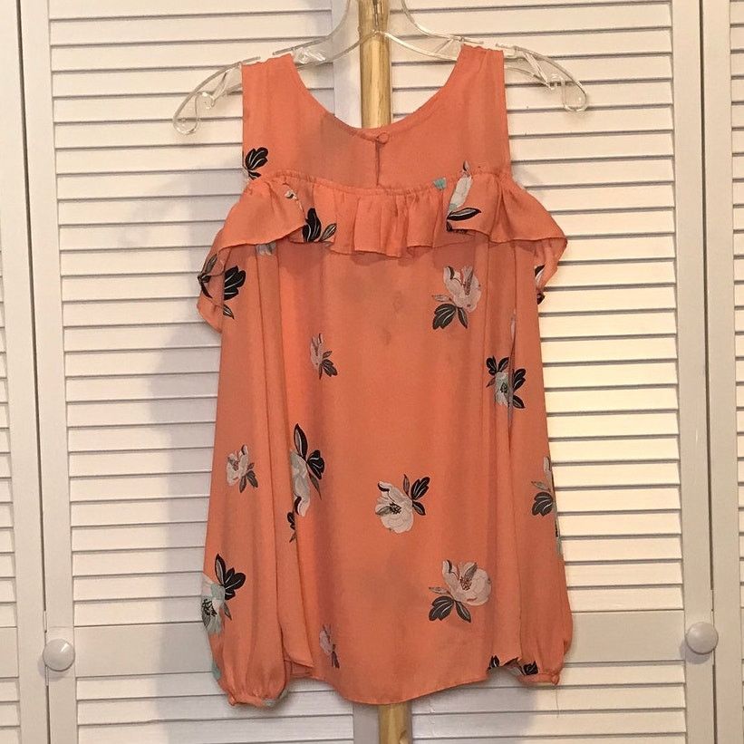 Worthington Worthington Floral Ruffles Scoop Neck Long Sleeve Blouse PM Size M / US 6-8 / IT 42-44 - 2 Thumbnail