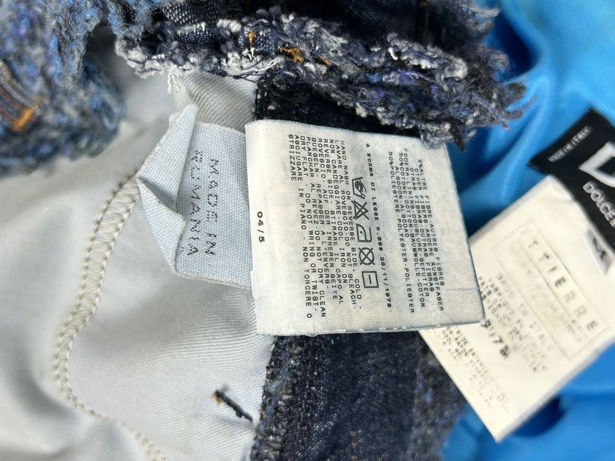 Dolce & Gabbana Vintage Dolce & Gabbana Denim Tweed Coat & Skirt Set M 30/44 Size M / US 6-8 / IT 42-44 - 18 Thumbnail
