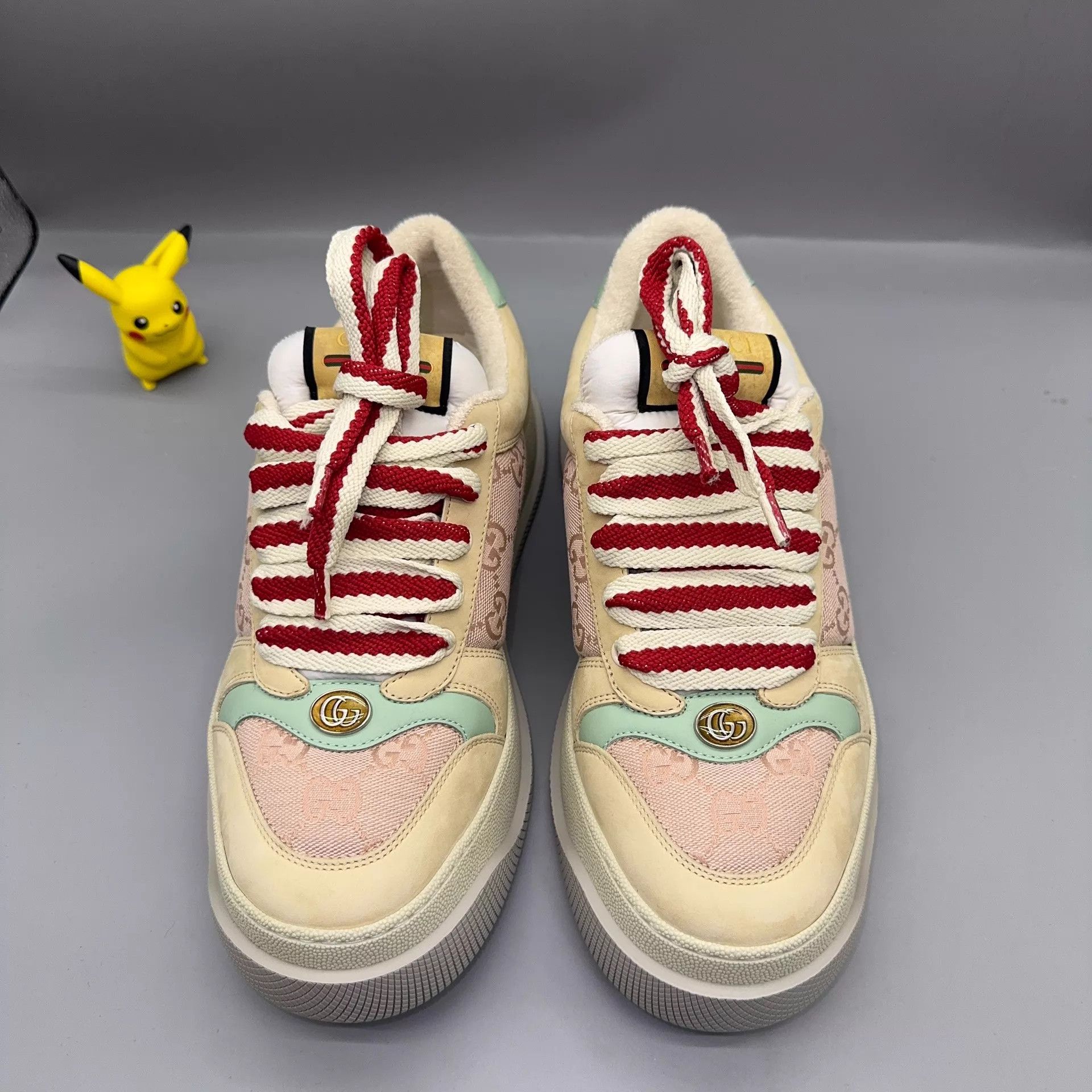 Gucci GUCCI Screener Pink & Beige Sneakers Size 40 Size US 9.5 / IT 39.5 - 2 Thumbnail