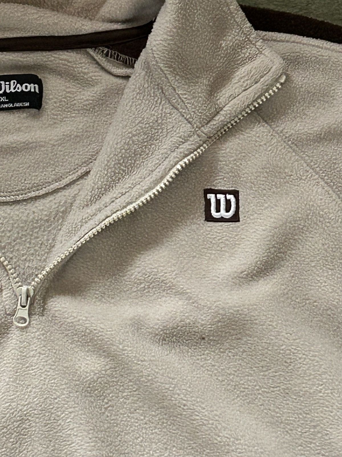 Vintage × Wilson Vintage Wilson Quarter Zip Tennis Fleese Hoodie Size US XXL / EU 58 / 5 - 3 Thumbnail