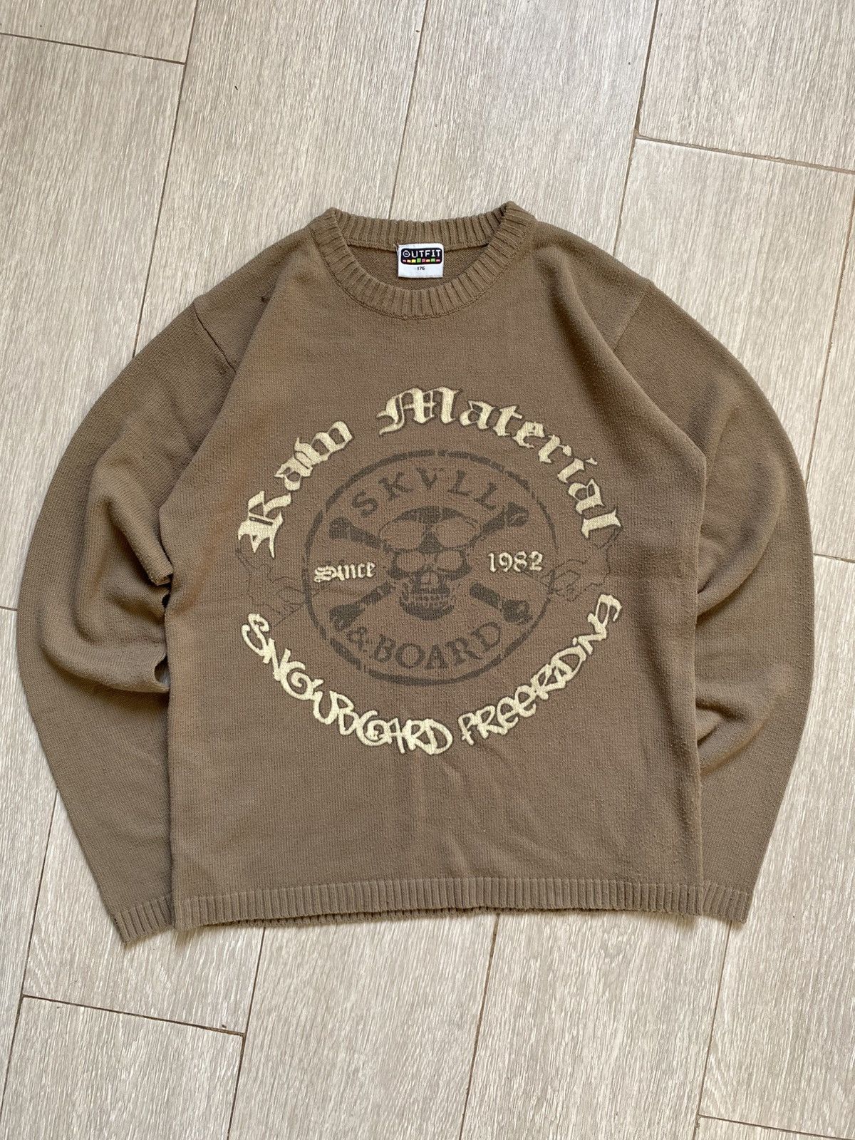 Number (N)ine NUMBER NINE STYLE SKULL SWEATER BEIGE Y2K DESIGNER Size US S / EU 44-46 / 1 - 1 Thumbnail