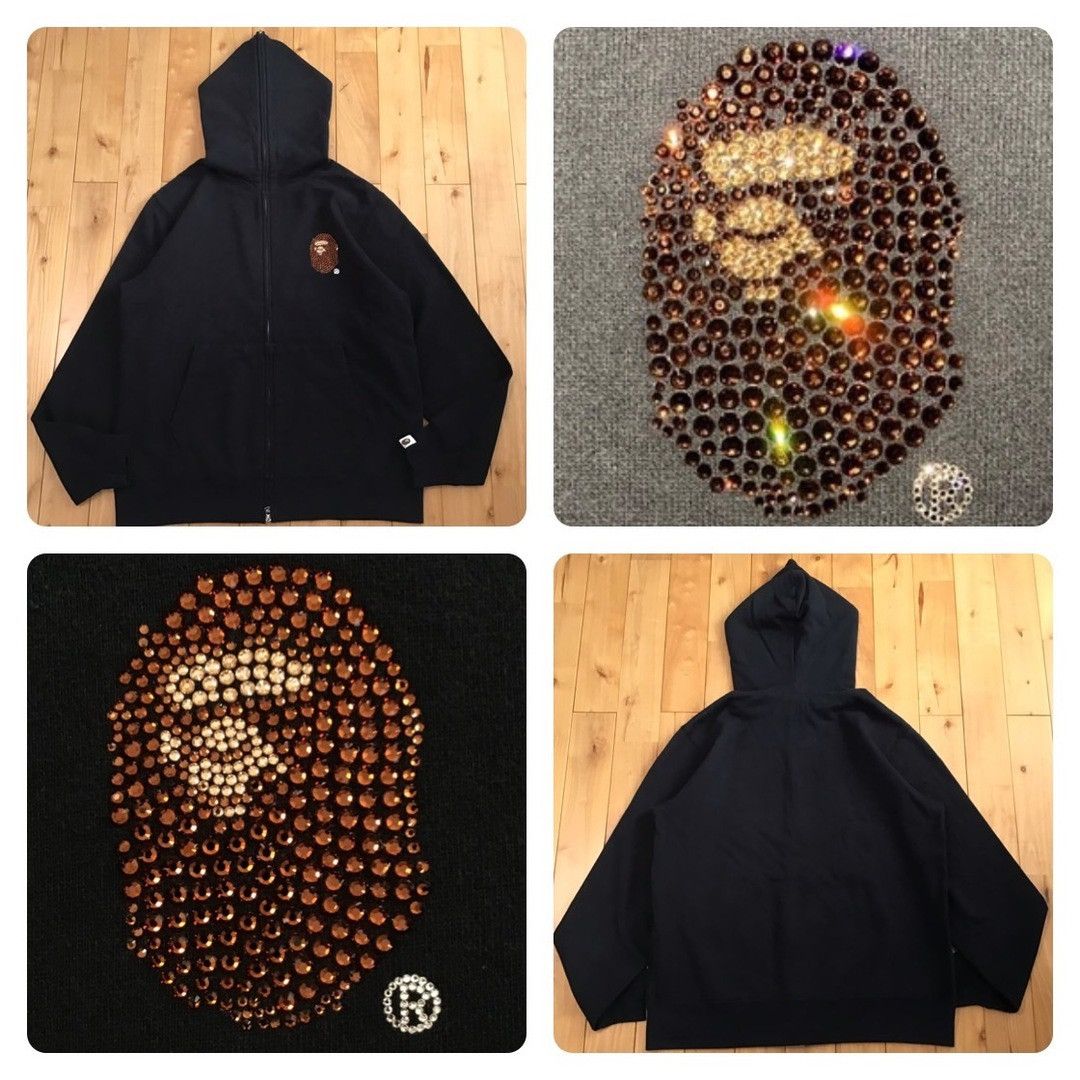 Bape Bape x Swarovski 10th Anniversary Shark Full Zip Hoodie