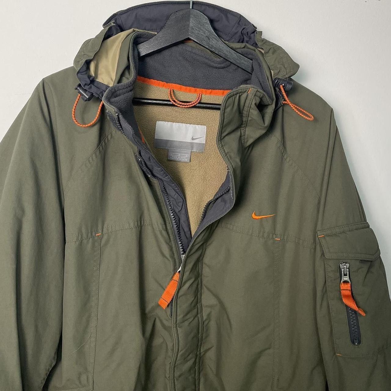 Nike Vintage 00’s Nike Olive Green Tactical Cargo Down Parka! Size US L / EU 52-54 / 3 - 4 Thumbnail