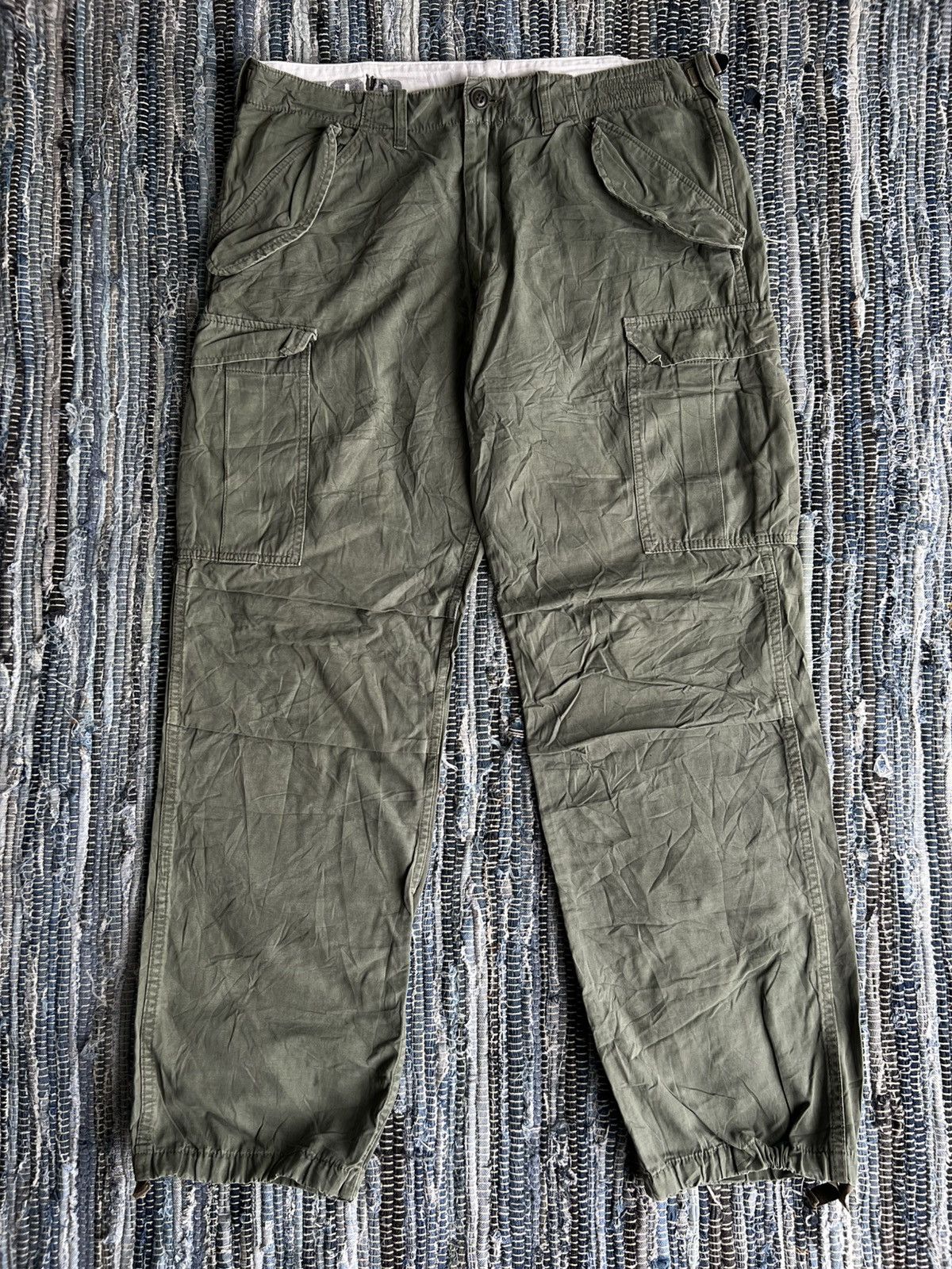 FOB Factory Vtg M-65 Cargo Combat Pants Ripstop Herringbone FOB Factory Size US 34 / EU 50 - 1 Thumbnail