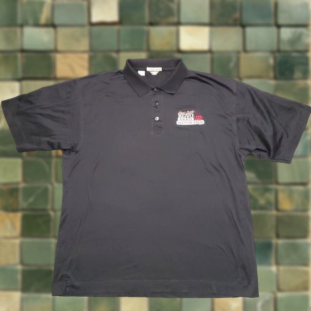 Cutter & Buck VINTAGE KGVO 1290 Radio Shirt Mens L Black Polo Missoula Montana Grizzlies News Shirt Mens L Black Polo News Size US L / EU 52-54 / 3 - 1 Thumbnail