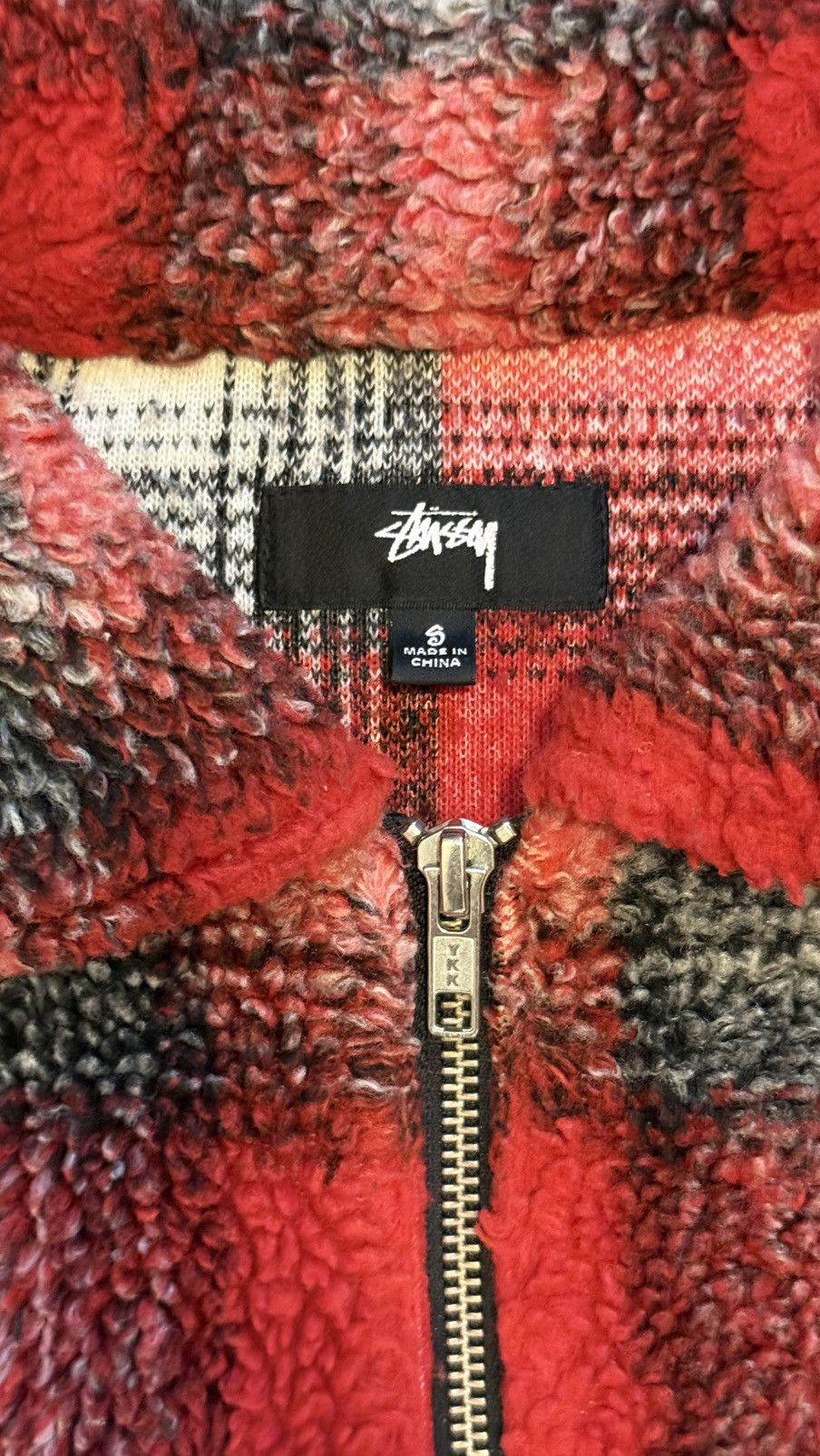 Stussy Shadow Plaid Sherpa Zip Shirt Size US S / EU 44-46 / 1 - 2 Thumbnail