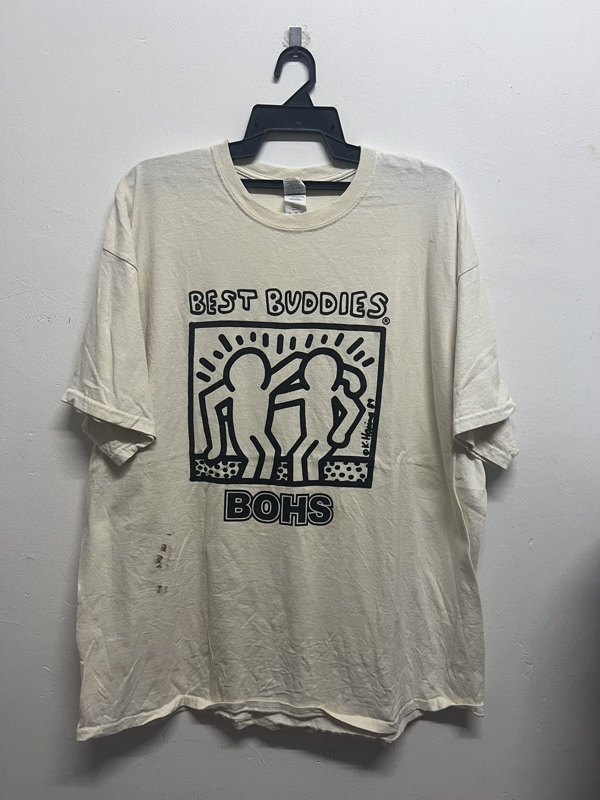 Keith Haring × Vintage Vintage Keith Haring Best Buddies Pop Art Tee Size US XXL / EU 58 / 5 - 1 Thumbnail