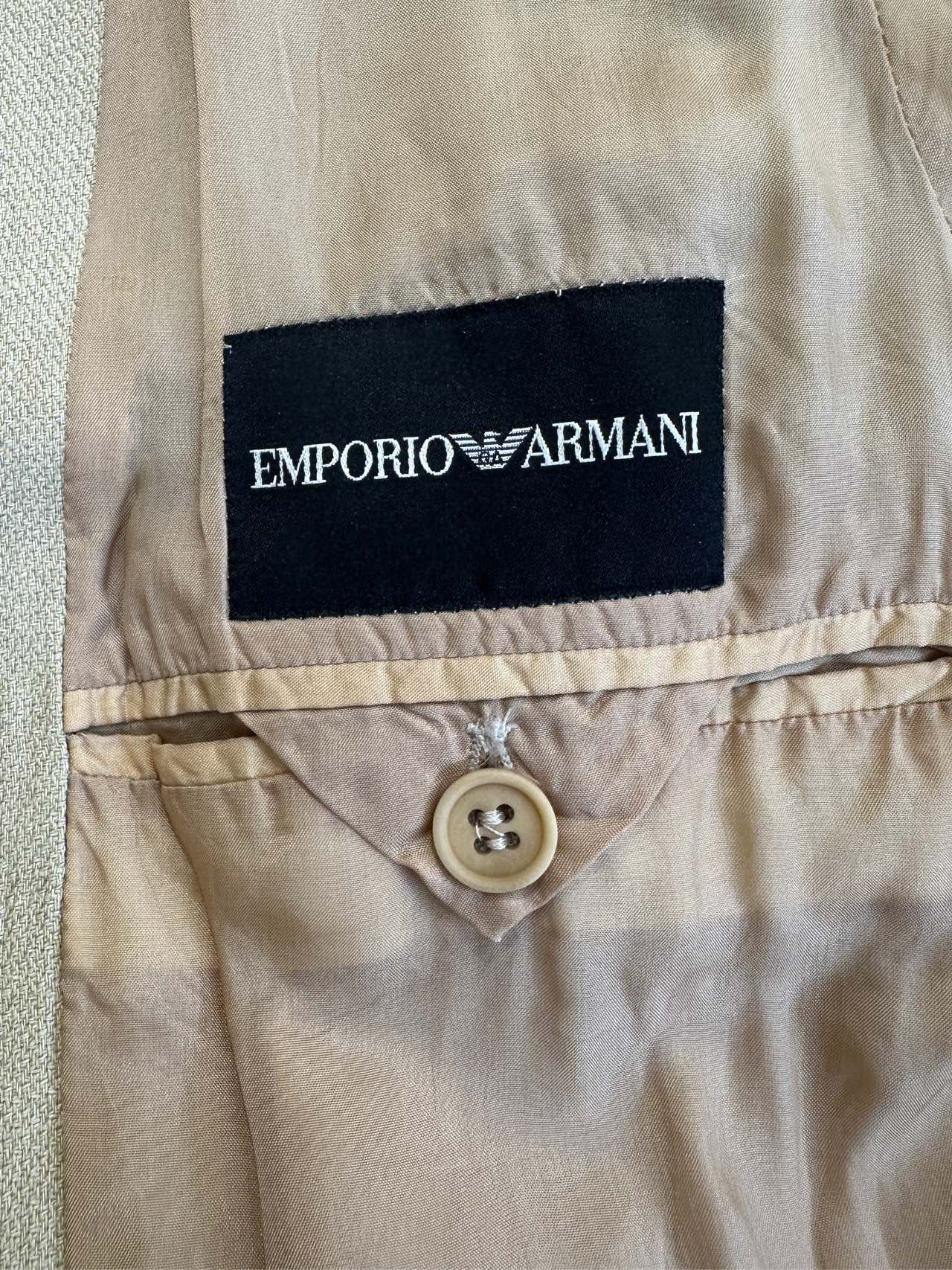 Emporio Armani Emporio Armani linen kaki blazer Size 46R - 6 Thumbnail