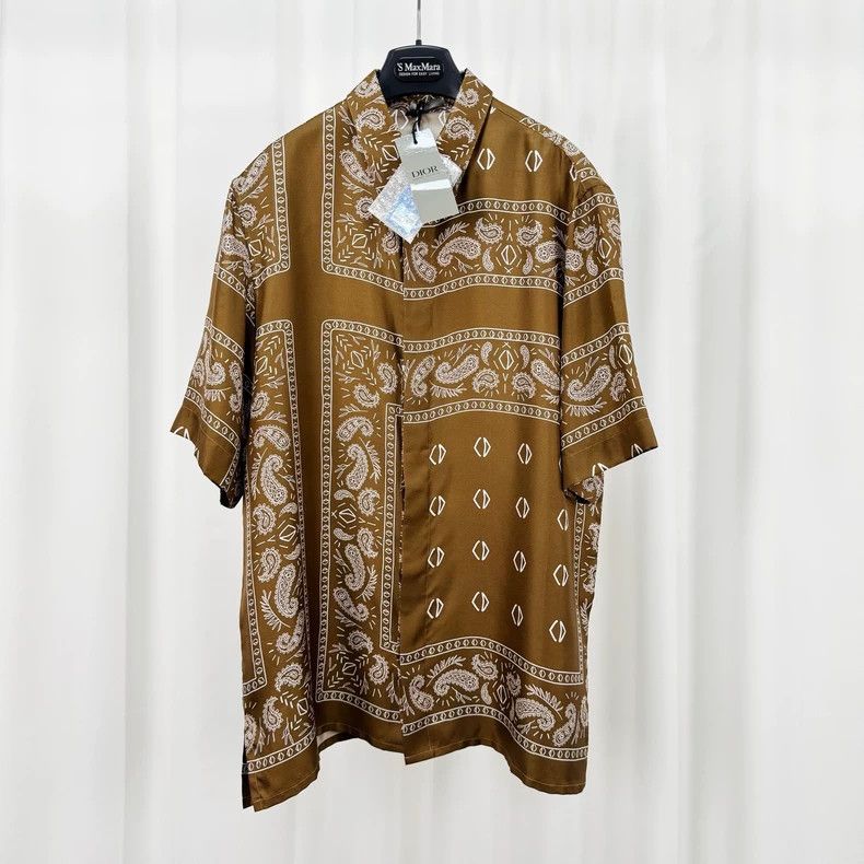 Dior Dior Bandana Print Silk Short Sleeve Shirt-yf Size US M / EU 48-50 / 2 - 1 Thumbnail