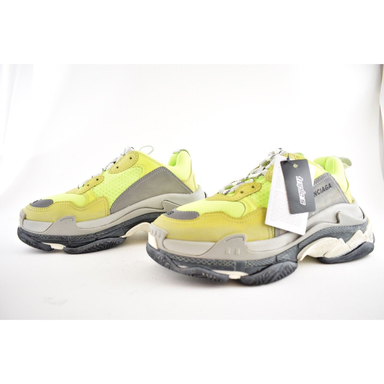 Balenciaga Balenciaga Triple S Mens Jaune Neon Yellow Grey Speed Size US 6 / EU 39 - 8 Thumbnail