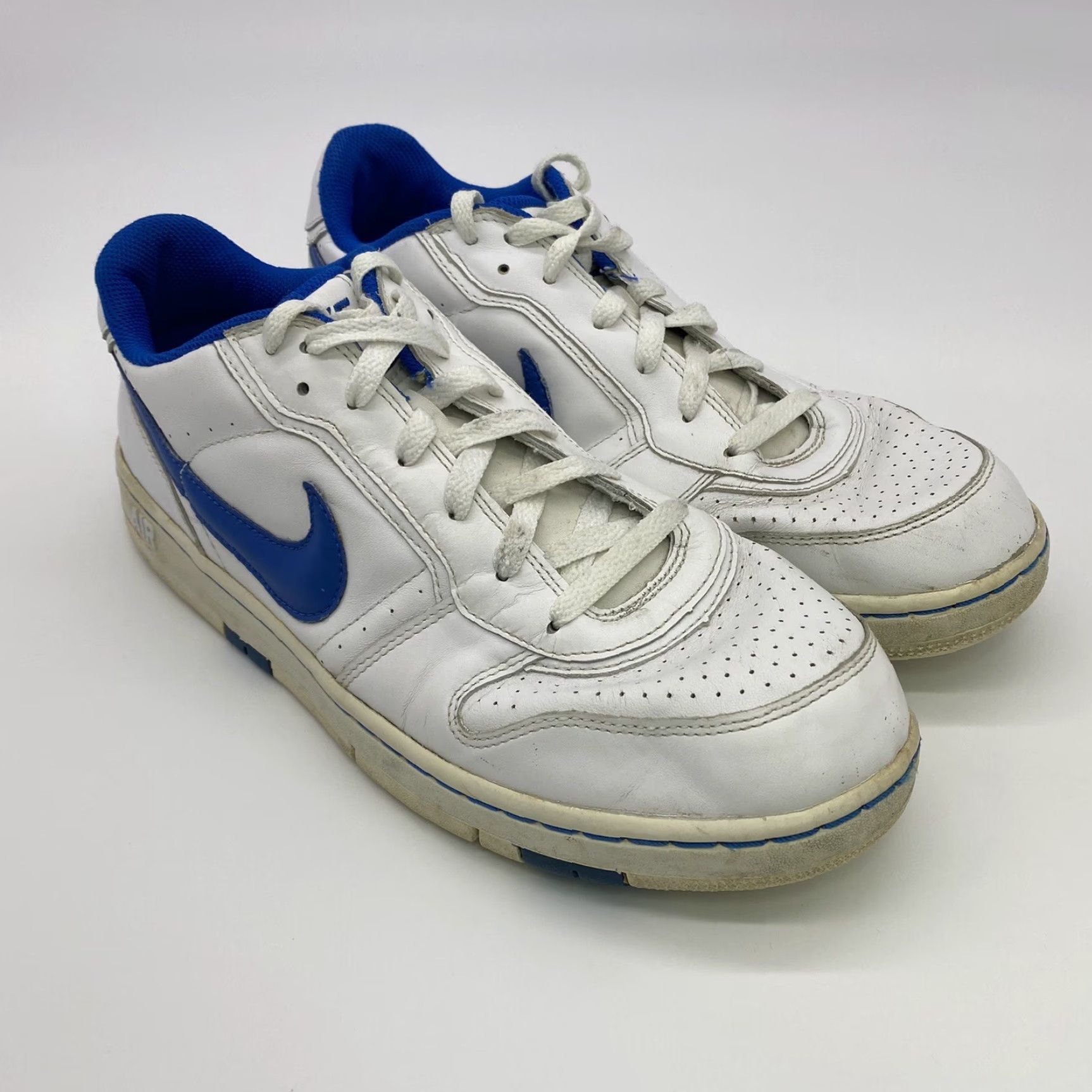 Nike VINTAGE Nike MENS AIR PRESTIGE DUNK 2007 SNEAKERS BLUE WHITE 313324-144 LOW 12 KENTUCKY Size US 11 / EU 44 - 2 Thumbnail