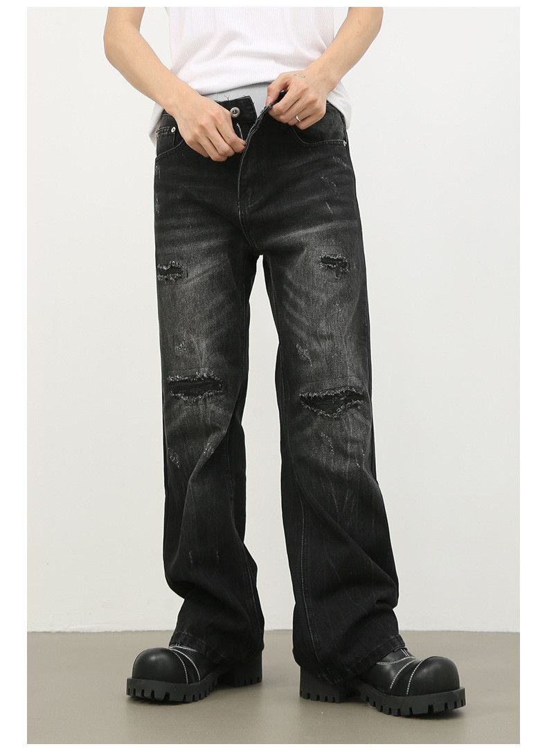 Japanese Brand × Jean Vintage high street flared ripped jeans Size US 32 / EU 48 - 3 Thumbnail