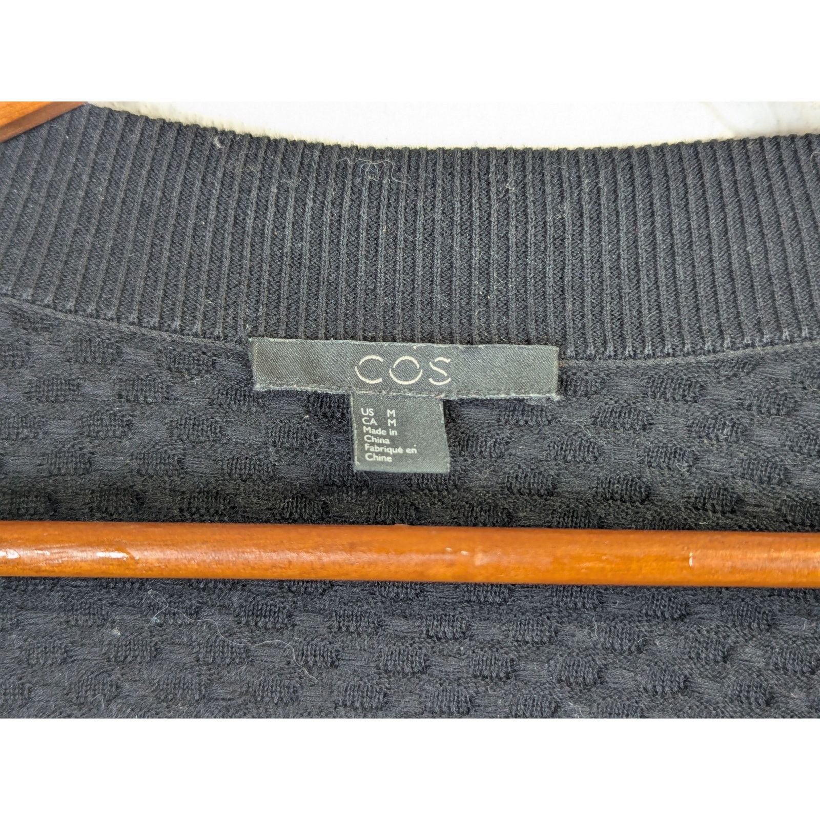 Cos COS Oversized Cardigan Sz Medium Black Minimal Lagenlook Size M / US 6-8 / IT 42-44 - 2 Thumbnail