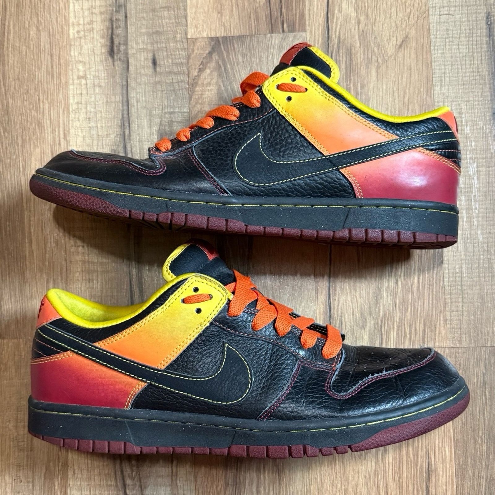 Nike 2009 Nike NYX Dunk Low Black Orange Blaze Size US 10.5 / EU 43-44 - 1 Thumbnail