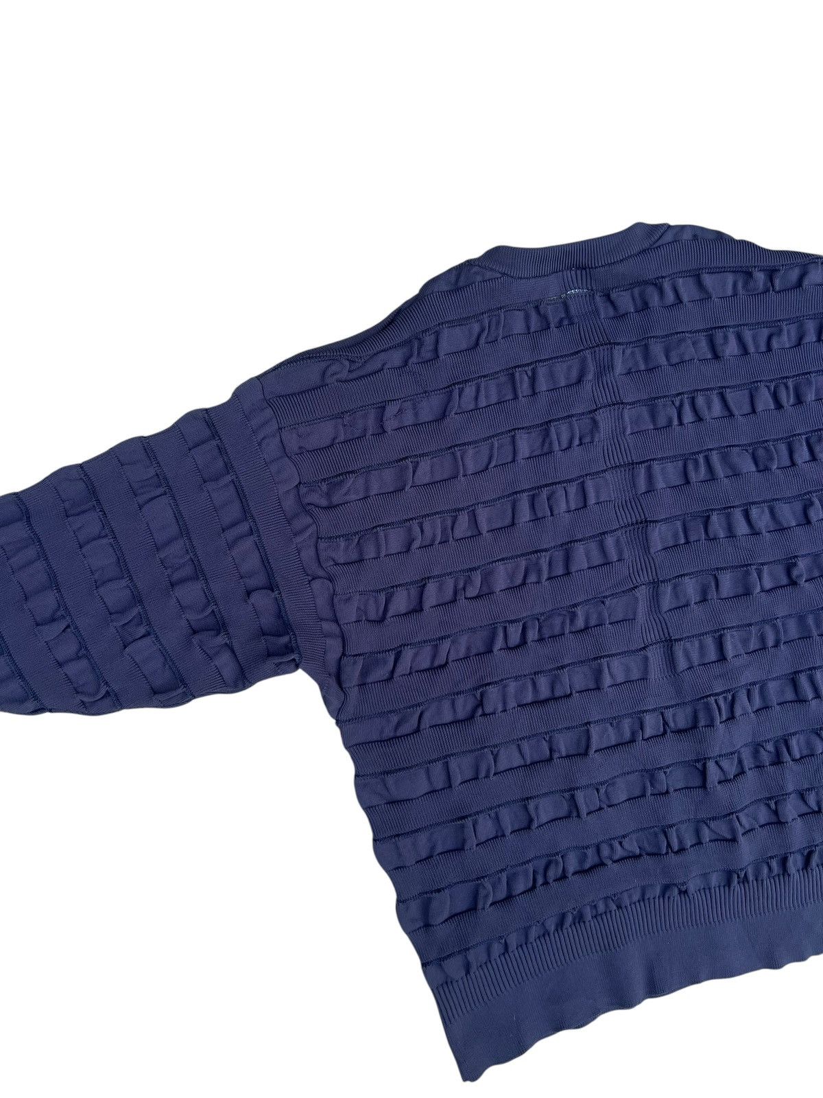 CFCL CFCL Made in Japan Navy Blue Facade Knitwear Sweater Size US L / EU 52-54 / 3 - 16 Thumbnail