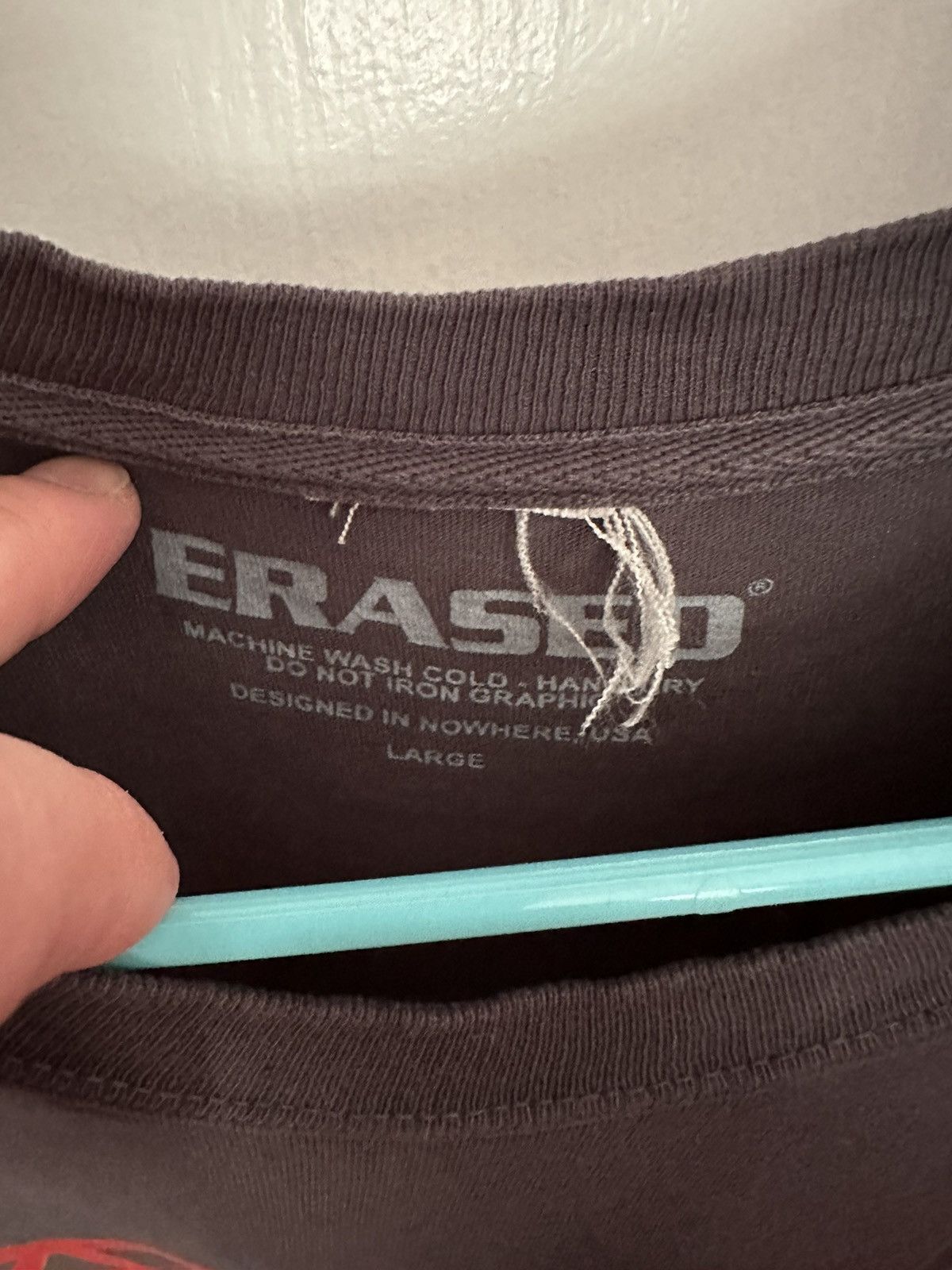 Erased Project Erased Project - Custom 1/1 T-shirt - Dark Gray - Large Size US L / EU 52-54 / 3 - 3 Thumbnail
