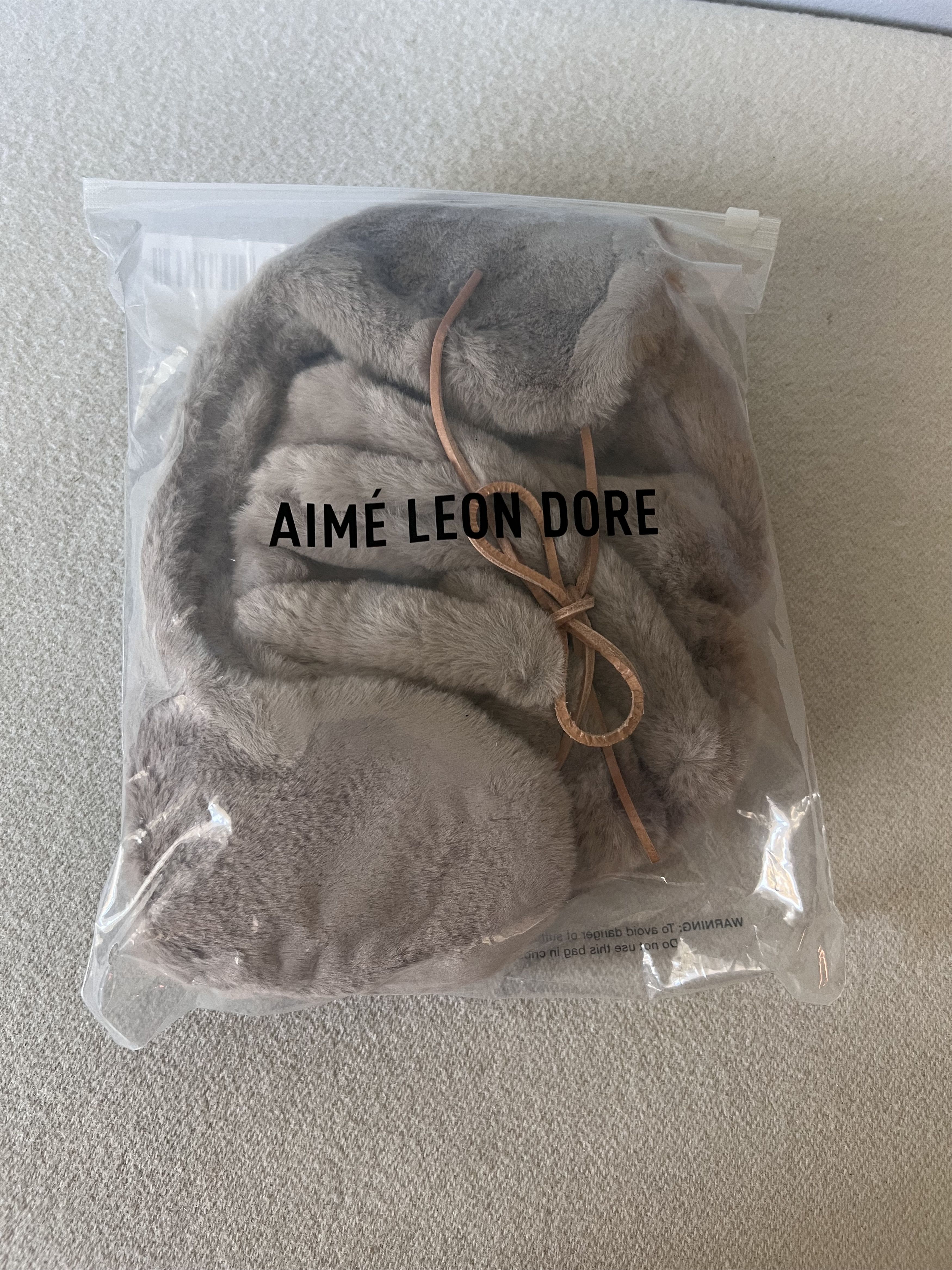 Aime Leon Dore Aime Leon Dore Fur Earflap Hat in Oatmeal Size ONE SIZE - 9 Thumbnail