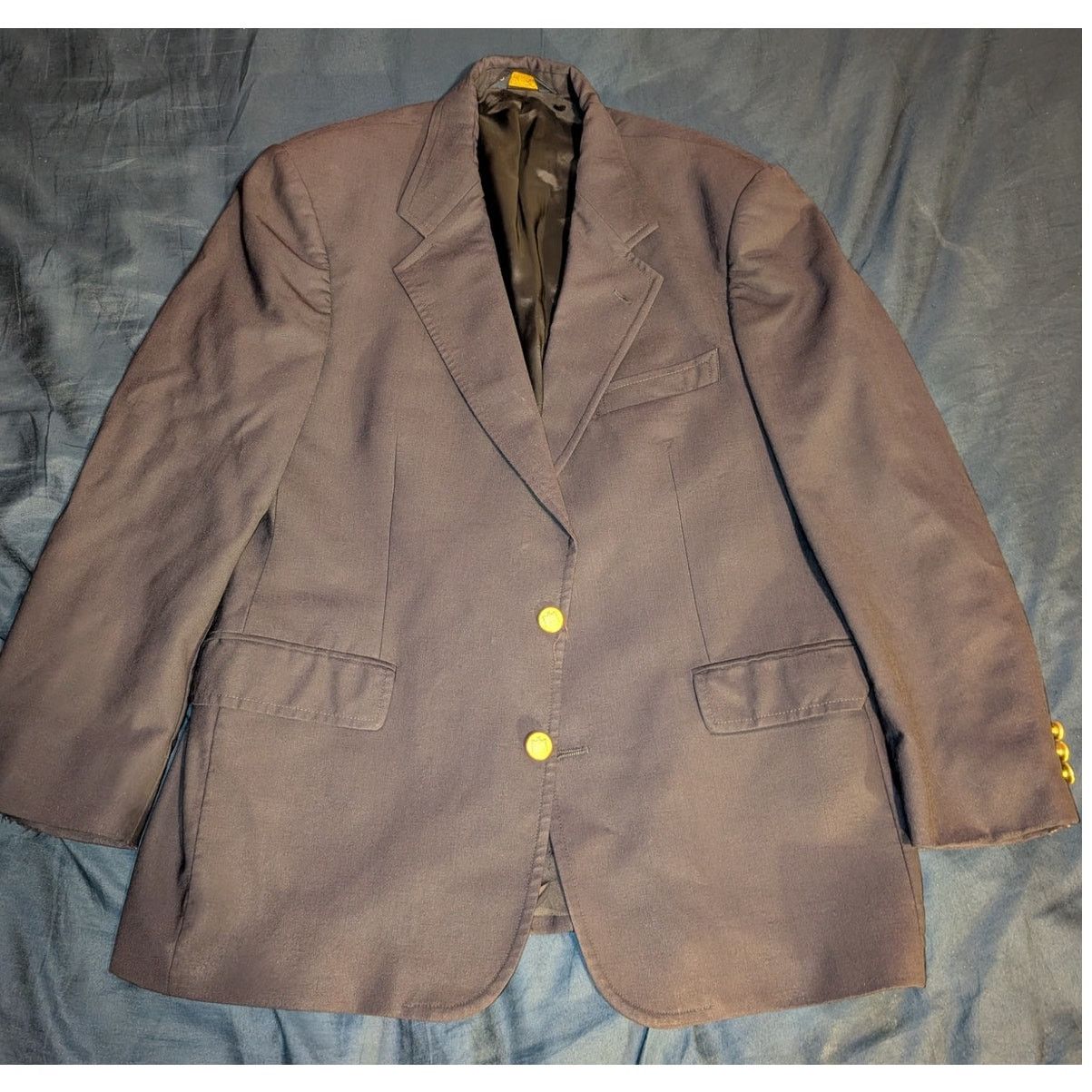 Brooks Brothers Brooks Brothers Brooksease Rayon Blazer Jacket Navy 40S Mens Size 38R - 1 Thumbnail
