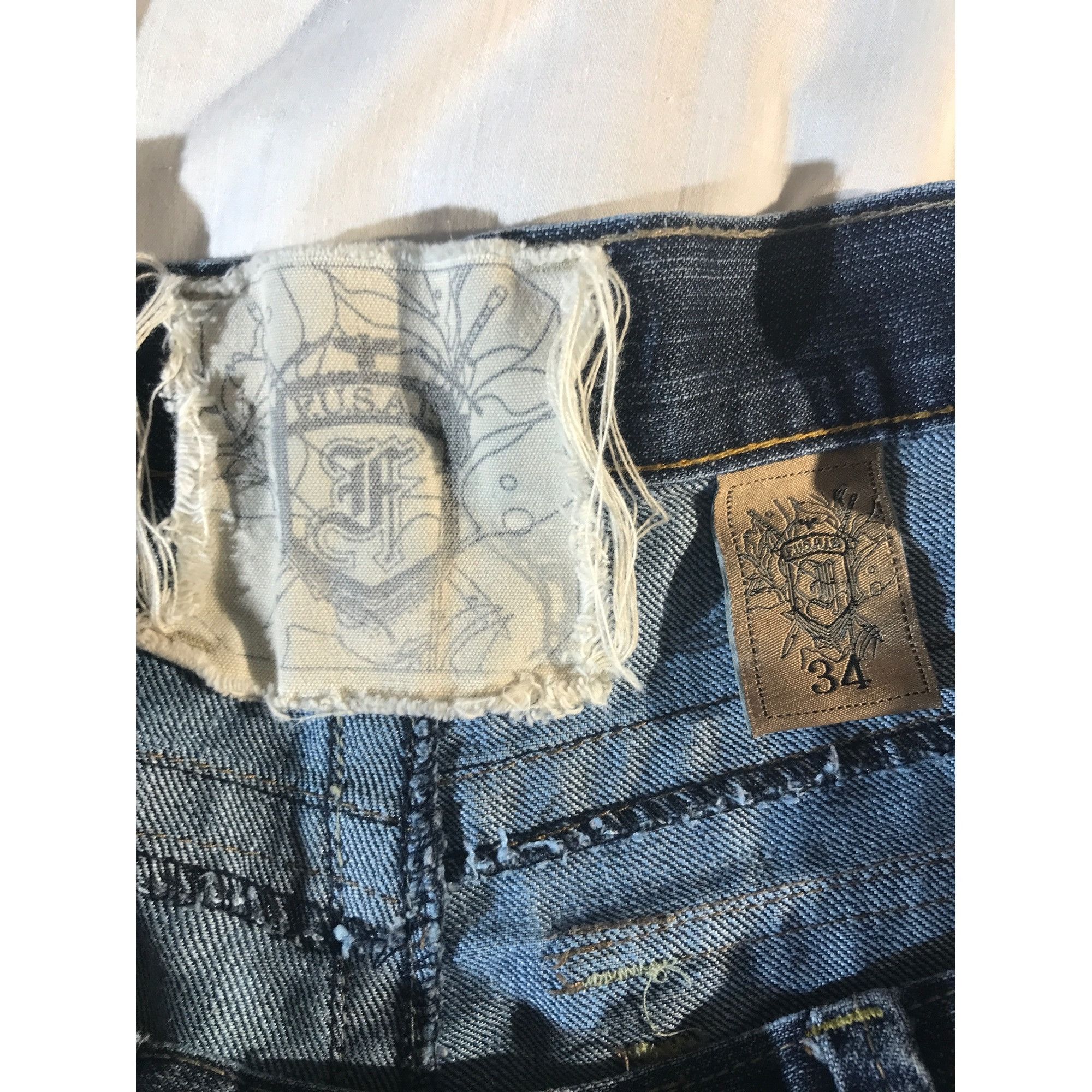 FUSAI F.U.S.A.I Focus USA Inc Men's 3D Crimped Jeans Size US 34 / EU 50 - 8 Thumbnail