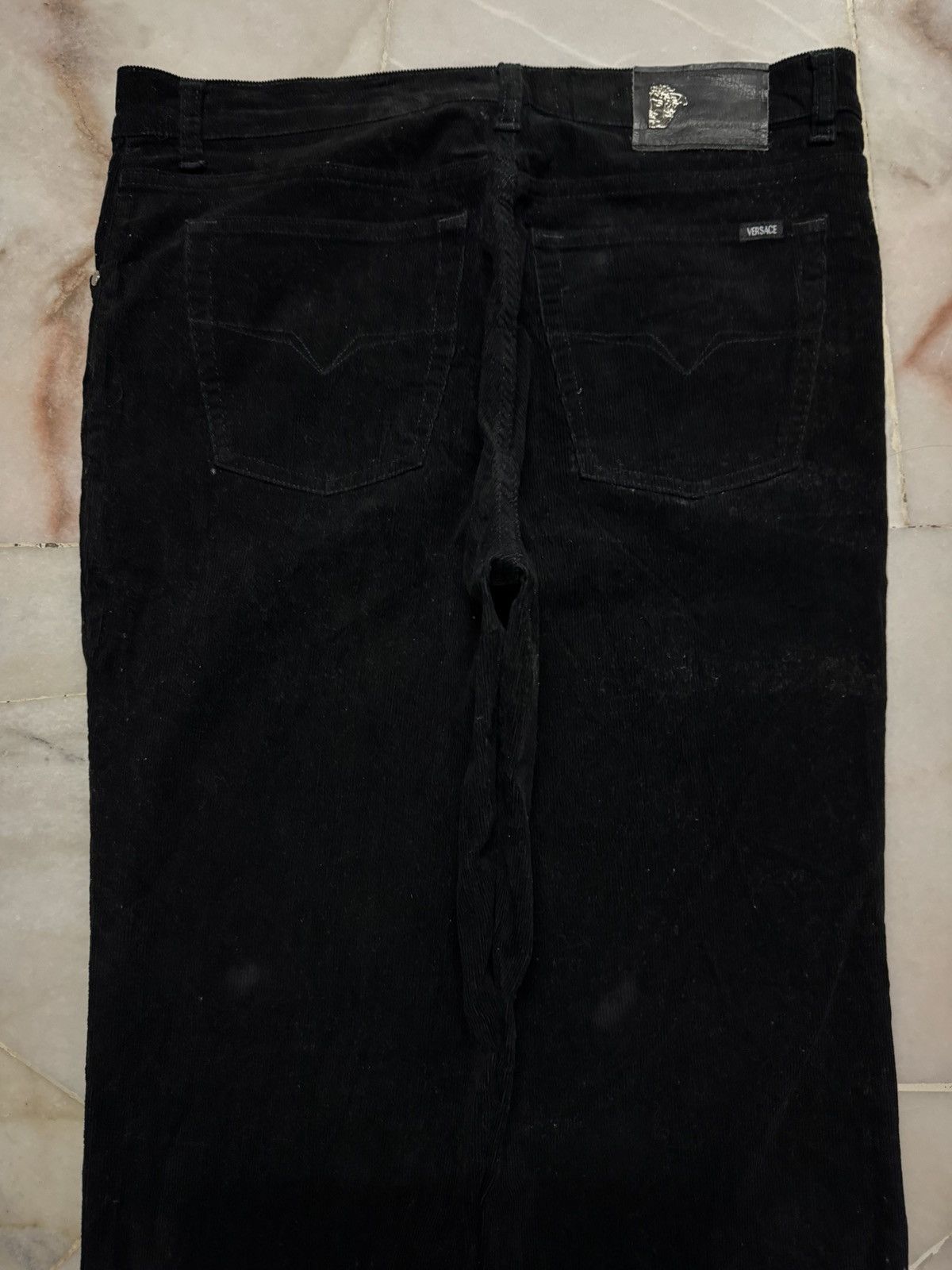 Versace Jeans Couture VERSACE JEANS COUTURE SUPER BLACK CORDUROY PANTS Size US 35 - 13 Thumbnail