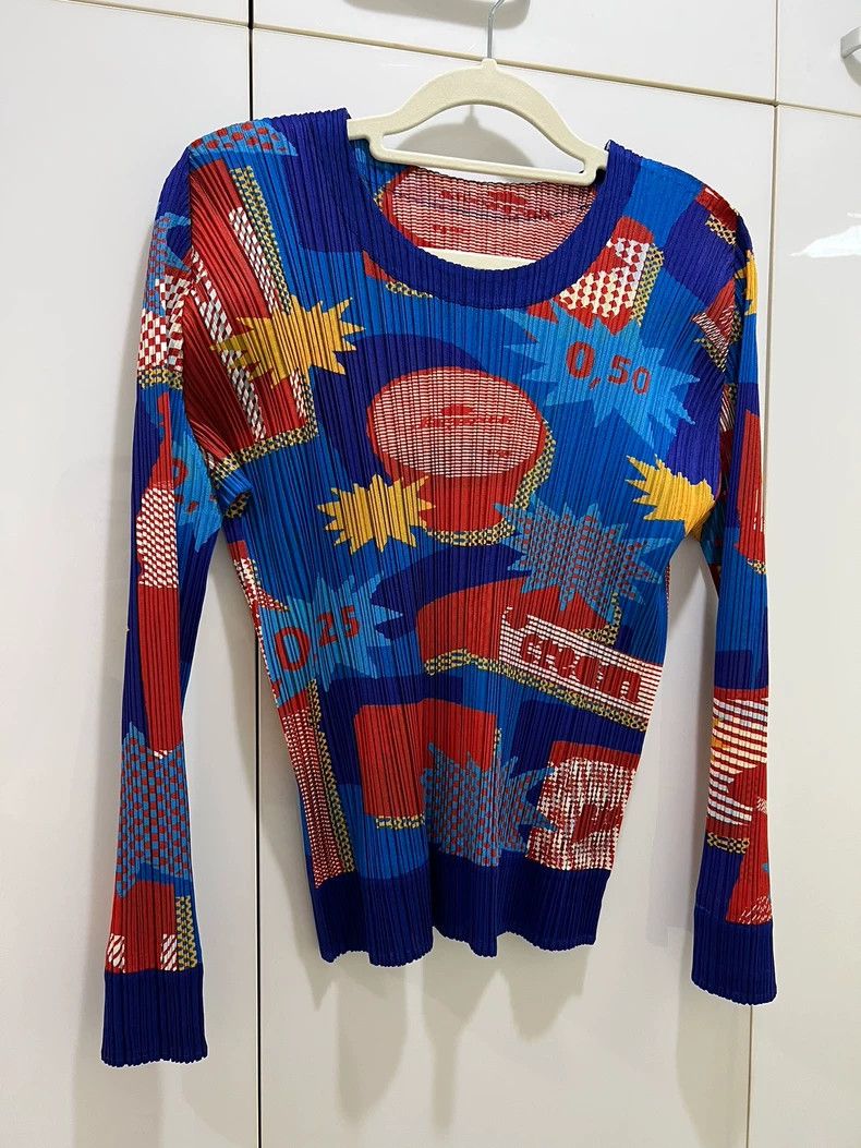 Issey Miyake Issey Miyake Coke round-neck long-sleeved top Size XL / US 12-14 / IT 48-50 - 1 Thumbnail