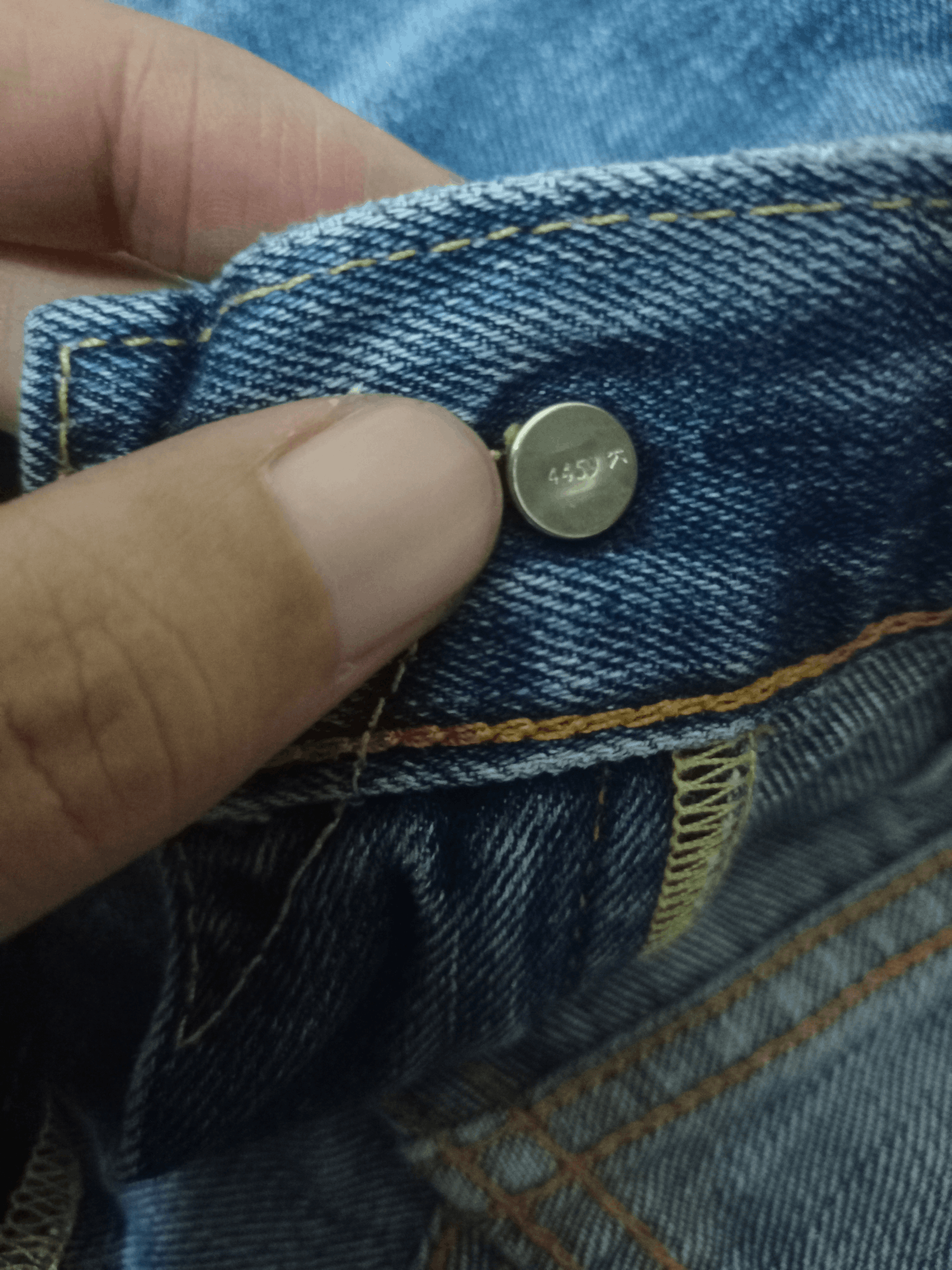 Levi's Vintage Y2K Levis 502 V Stitch Blue Wash Distressed Jeans Size US 29 - 4 Thumbnail