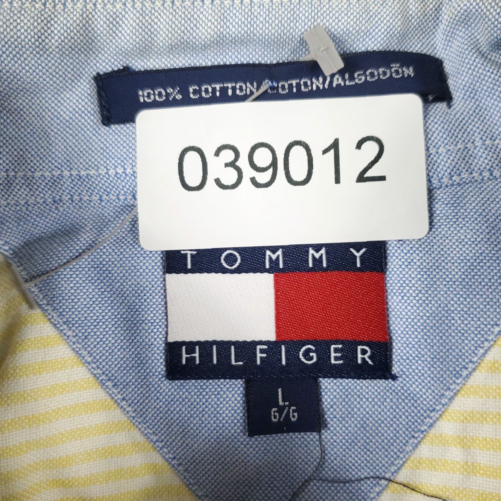 Tommy Hilfiger Tommy Hilfiger Shirt Mens Large Yellow Striped Button Up Short Sleeve Size US L / EU 52-54 / 3 - 8 Thumbnail