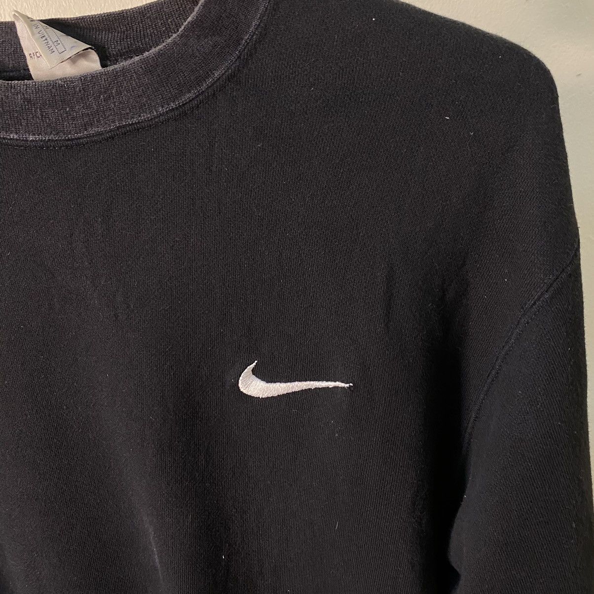 Nike × Vintage 1990s Nike Essential Embroidery Small Swoosh Sweatshirt Size US M / EU 48-50 / 2 - 3 Thumbnail