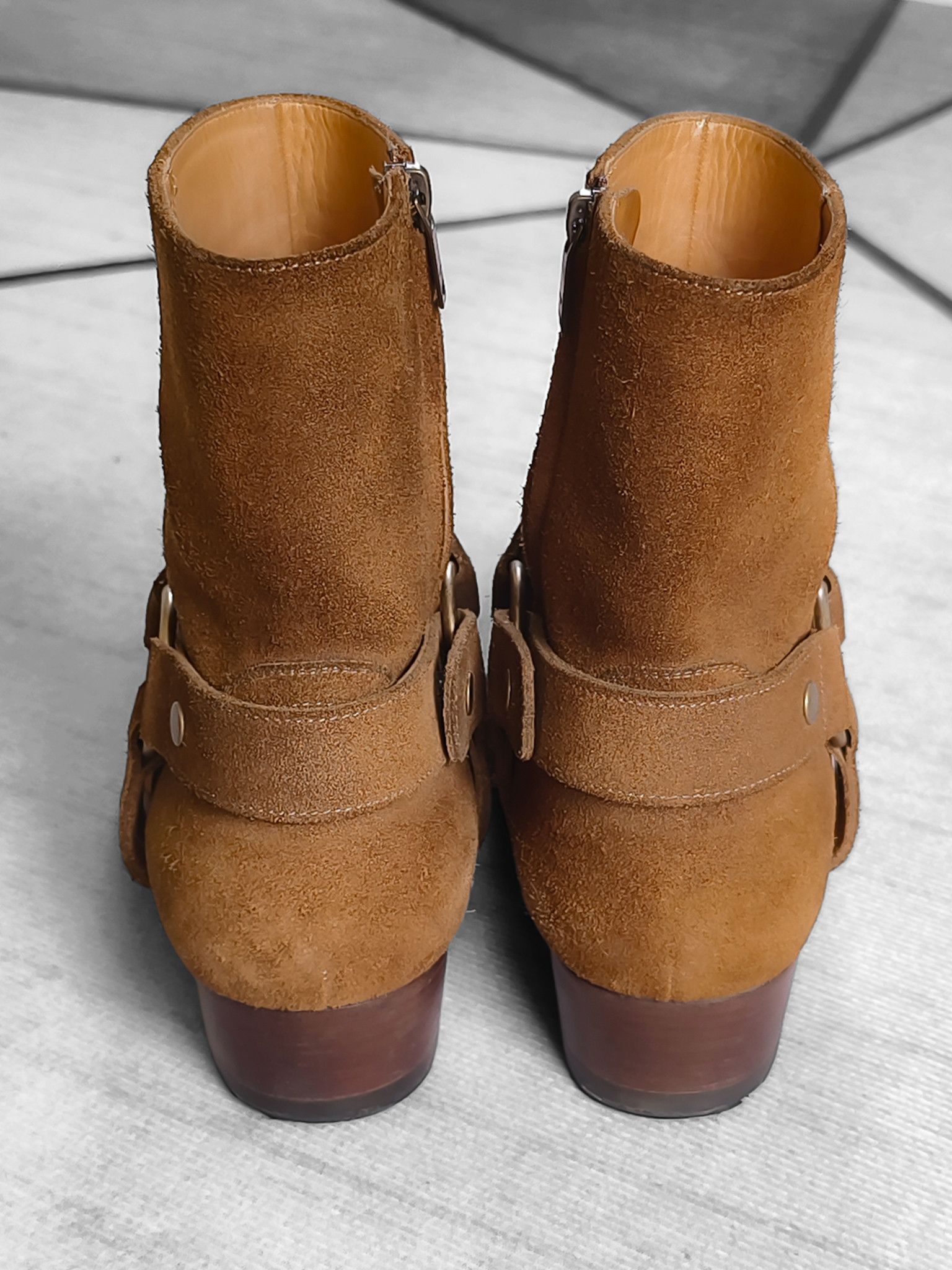 Saint Laurent Paris Saint Laurent Wyatt Harness Boots In Suede Leather Size US 7 / EU 40 - 7 Thumbnail