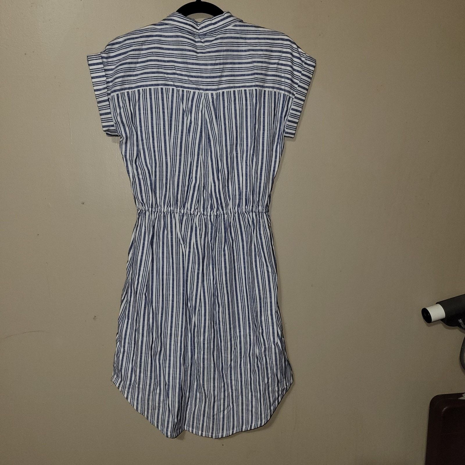 & Other Stories JAPNA Blue White Striped Cotton Button Front Dress Small Size S / US 4 / IT 40 - 7 Thumbnail