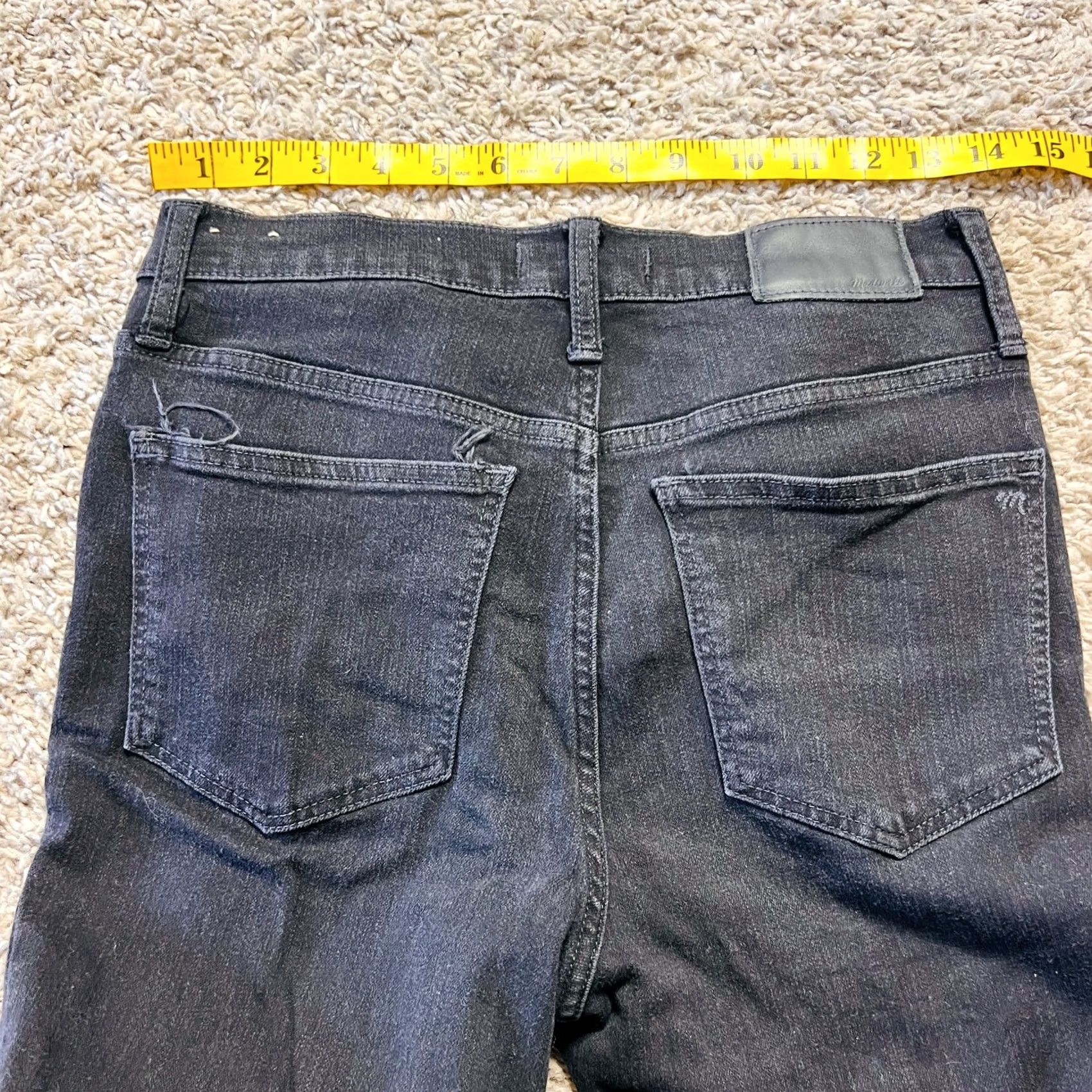 Madewell Madewell 9" Mid Rise Black Skinny Button Up Jeans Ankle Women's Casual 27 Size 27" / US 4 / IT 40 - 3 Thumbnail
