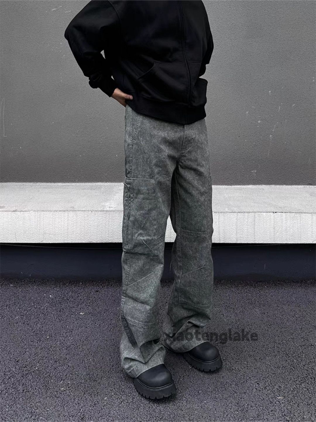 Designer × Japanese Brand × Vintage utility washed faded cleanfit yuppie flared cargo pants Size US 30 / EU 46 - 3 Thumbnail