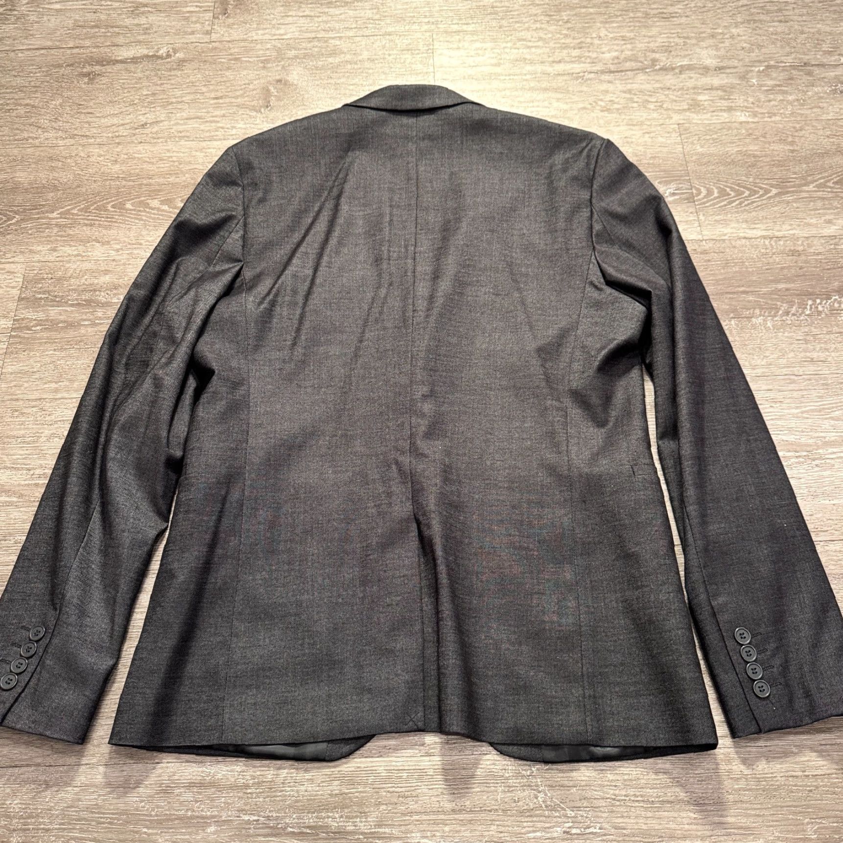 H&M H&M Sport Coat Mens 42 R Gray Heathered 2 Button Performance Blazer Jacket Adult Sport Coat Mens 42 Gray Size 42R - 7 Thumbnail