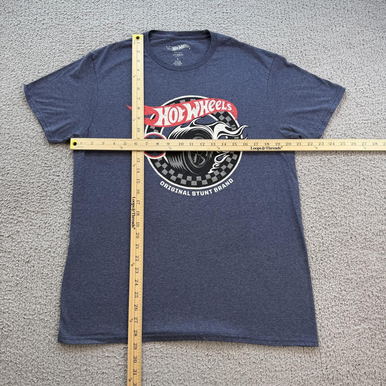 Other Hot Wheels Graphic T Shirt Blue Racing Flame Logo Tee Mens L Size US L / EU 52-54 / 3 - 3 Thumbnail