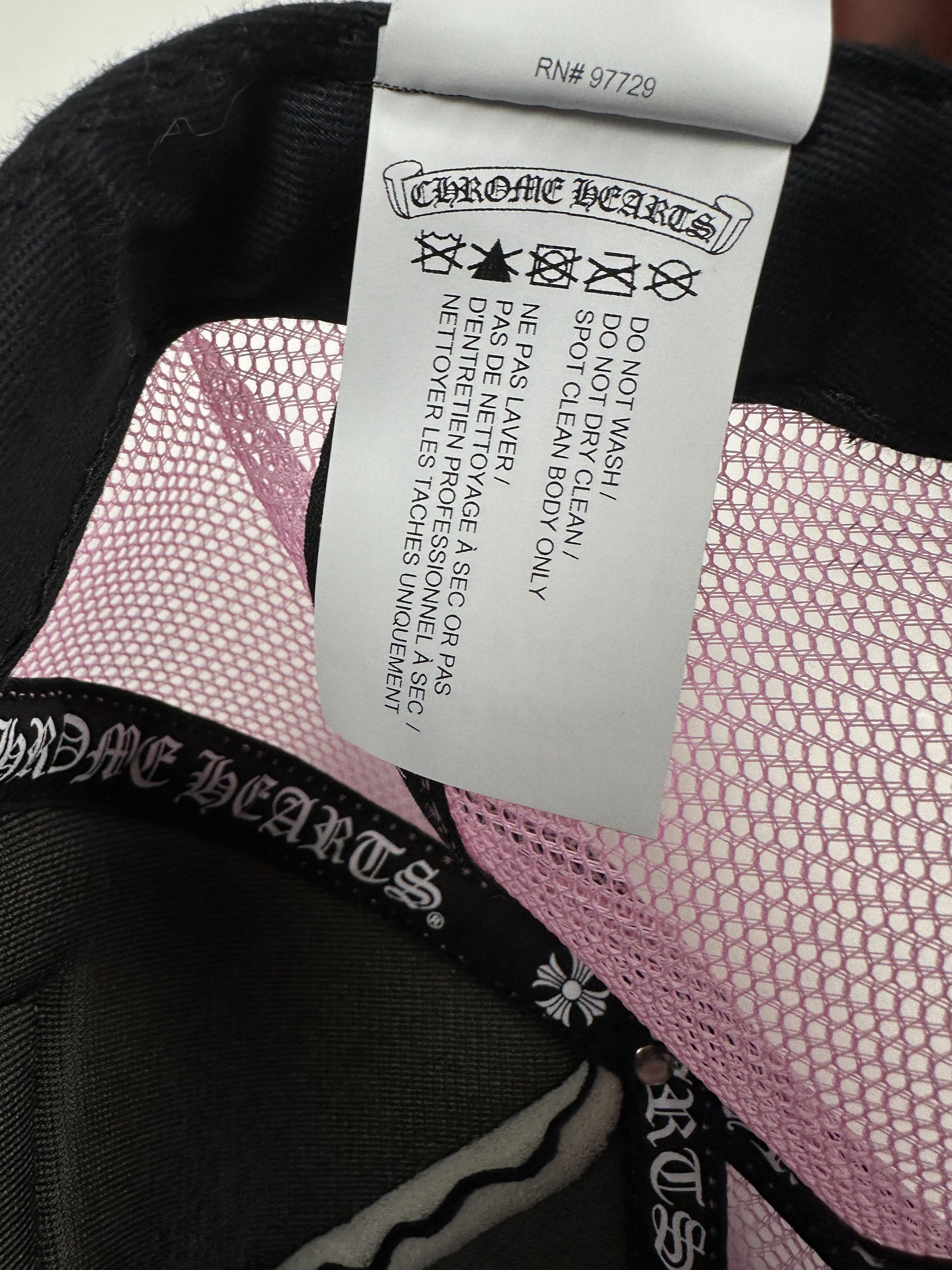 Chrome Hearts Black & Pink CH Trucker Size ONE SIZE - 5 Thumbnail