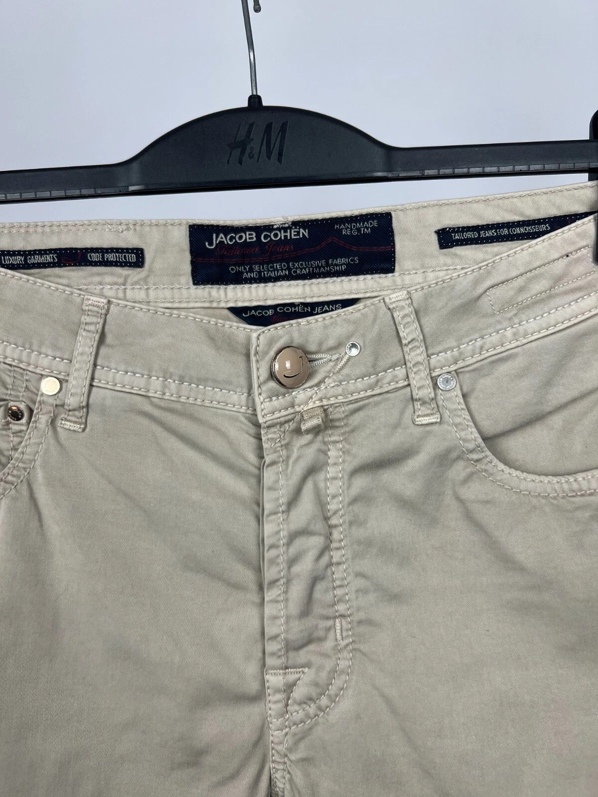 Jacob Cohen Jacob Cohen Beige Casual Handmade Italian Tailored Jeans Size US 30 / EU 46 - 4 Thumbnail