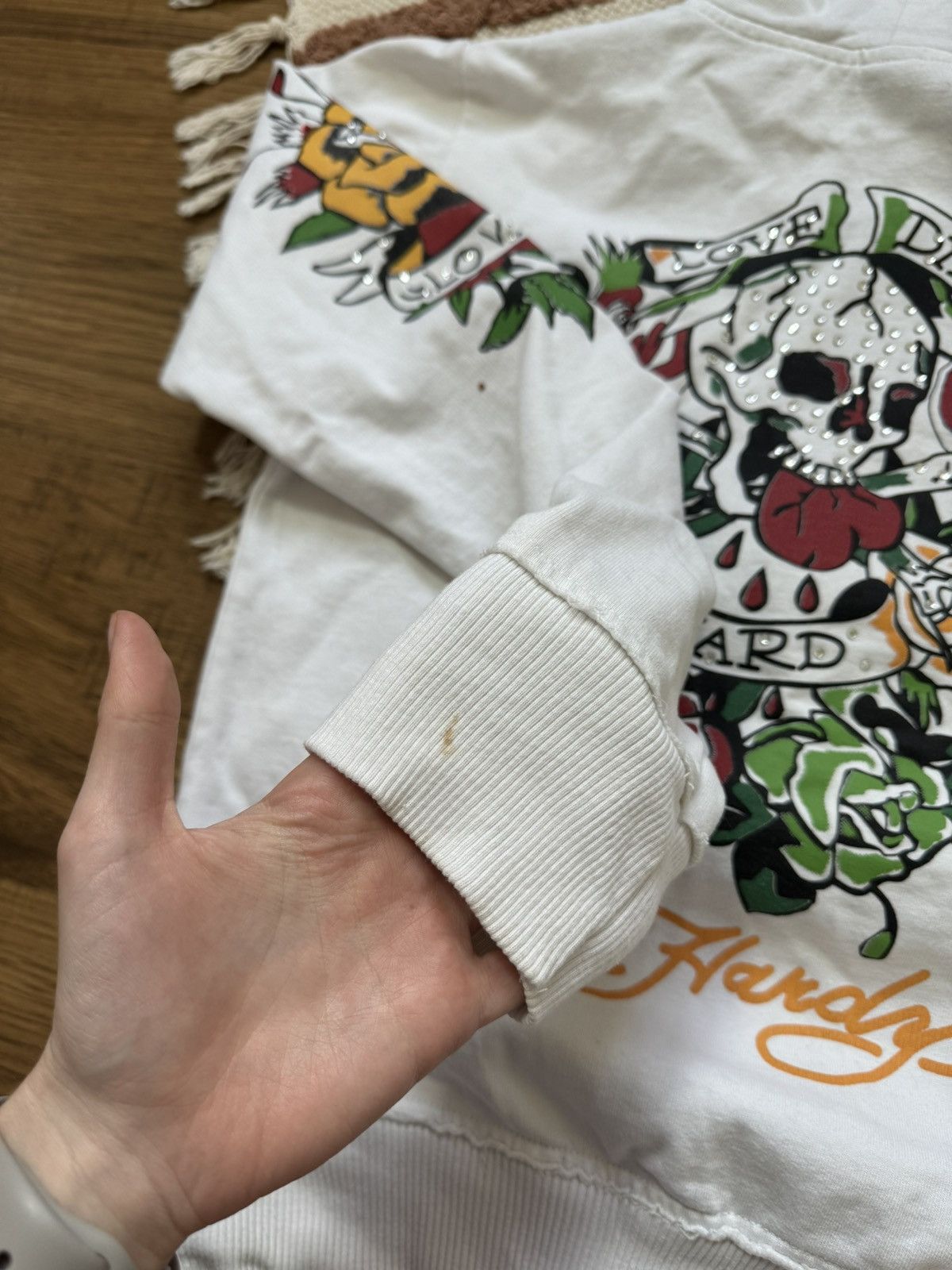 Ed Hardy VINTAGE ED HARDY SKULL 2000s ZIP UP HOODIE Size S / US 4 / IT 40 - 10 Thumbnail