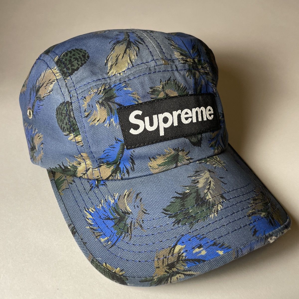 Pre-owned Supreme X Vintage Supreme 2010 Blue Feather Camp Cap Hat