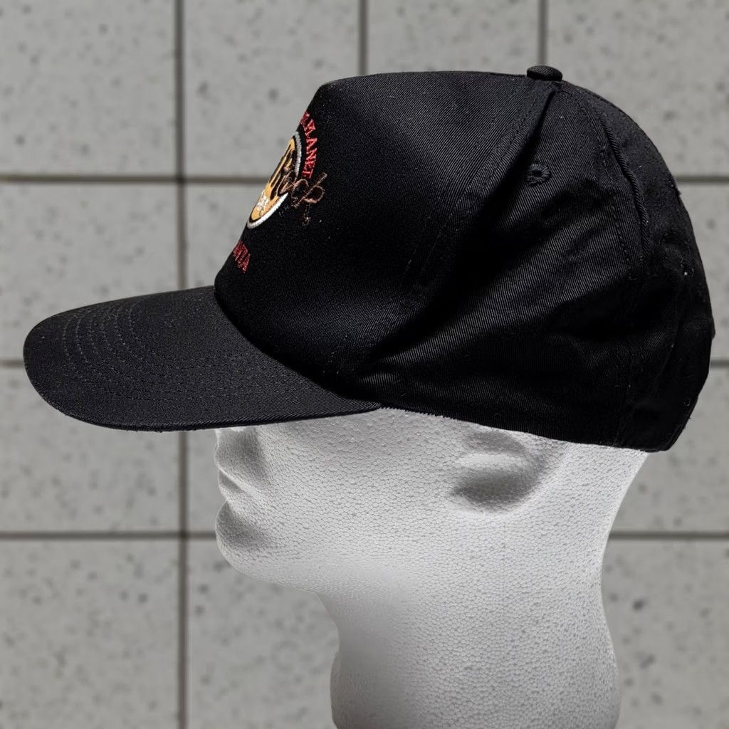 Hard Rock Cafe VINTAGE Hard Rock Cafe Hat Black Atlanta Strapback Cap Canvas Leather Strap 90s Mens Adjustable Cap Size ONE SIZE - 1 Thumbnail