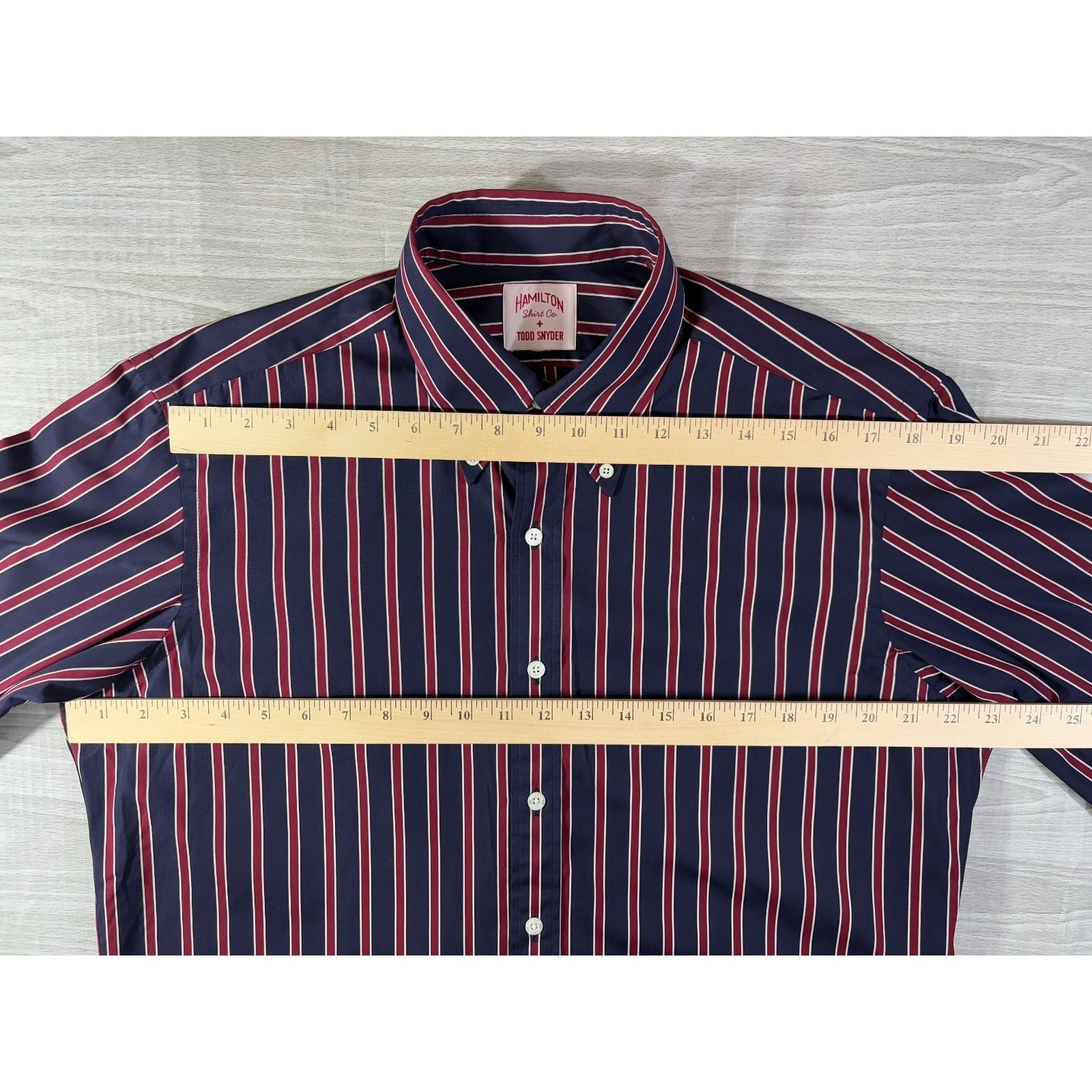 Todd Snyder Hamilton Shirt Co. x Todd Snyder Dress Shirt sz XL color str Size US XL / EU 56 / 4 - 5 Thumbnail