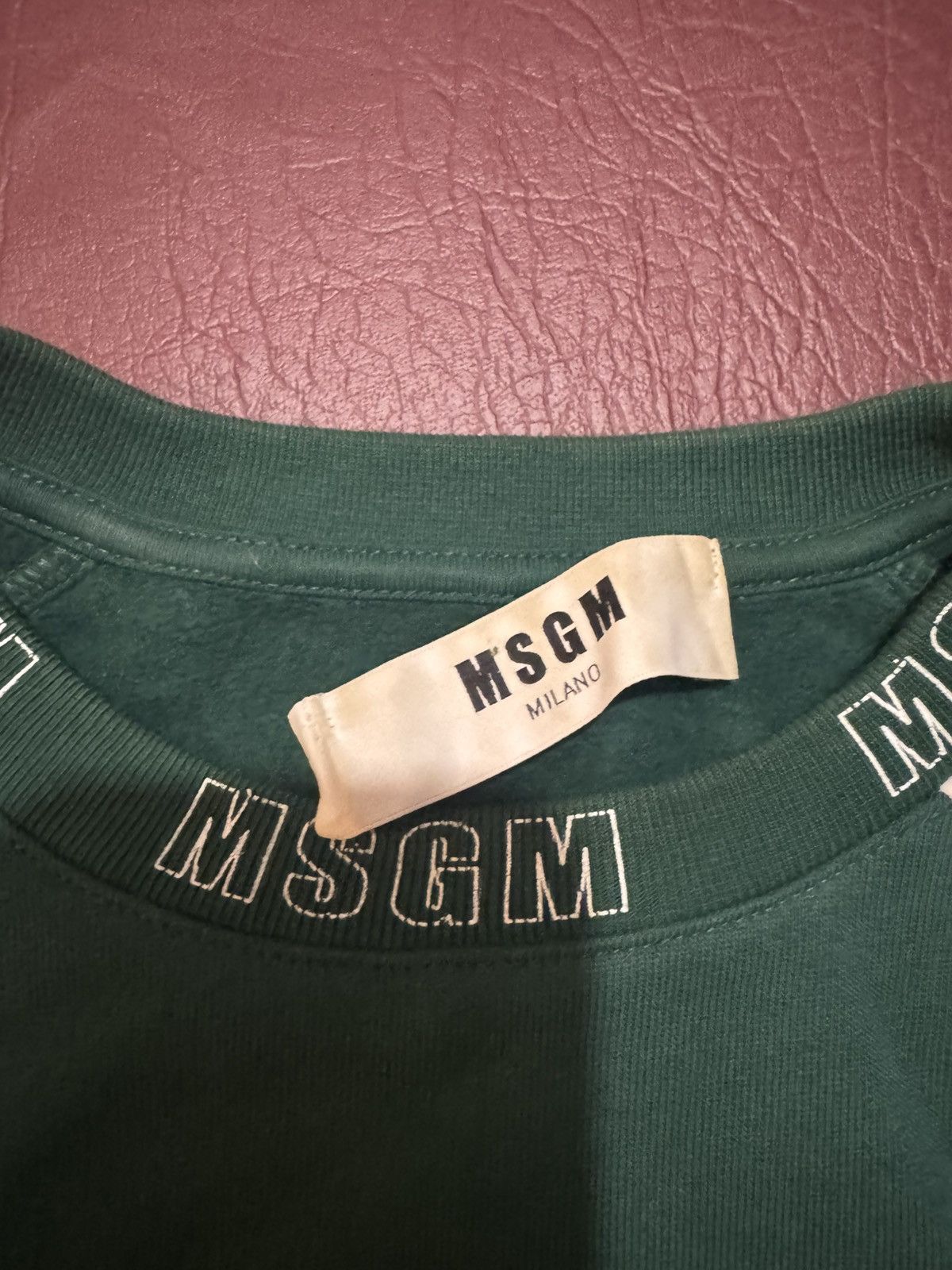 MSGM MSGM logo collar sweatshirt in green Size US M / EU 48-50 / 2 - 7 Thumbnail